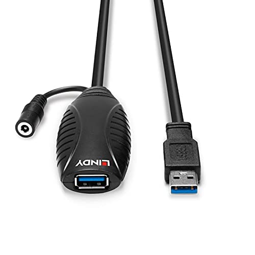 LINDY 43099 15m USB 3.0 Active Extension Cable - High Speed Data Transfer for PC, Laptop, Printer & External Hard Drive | Long Reach Connectivity Solution