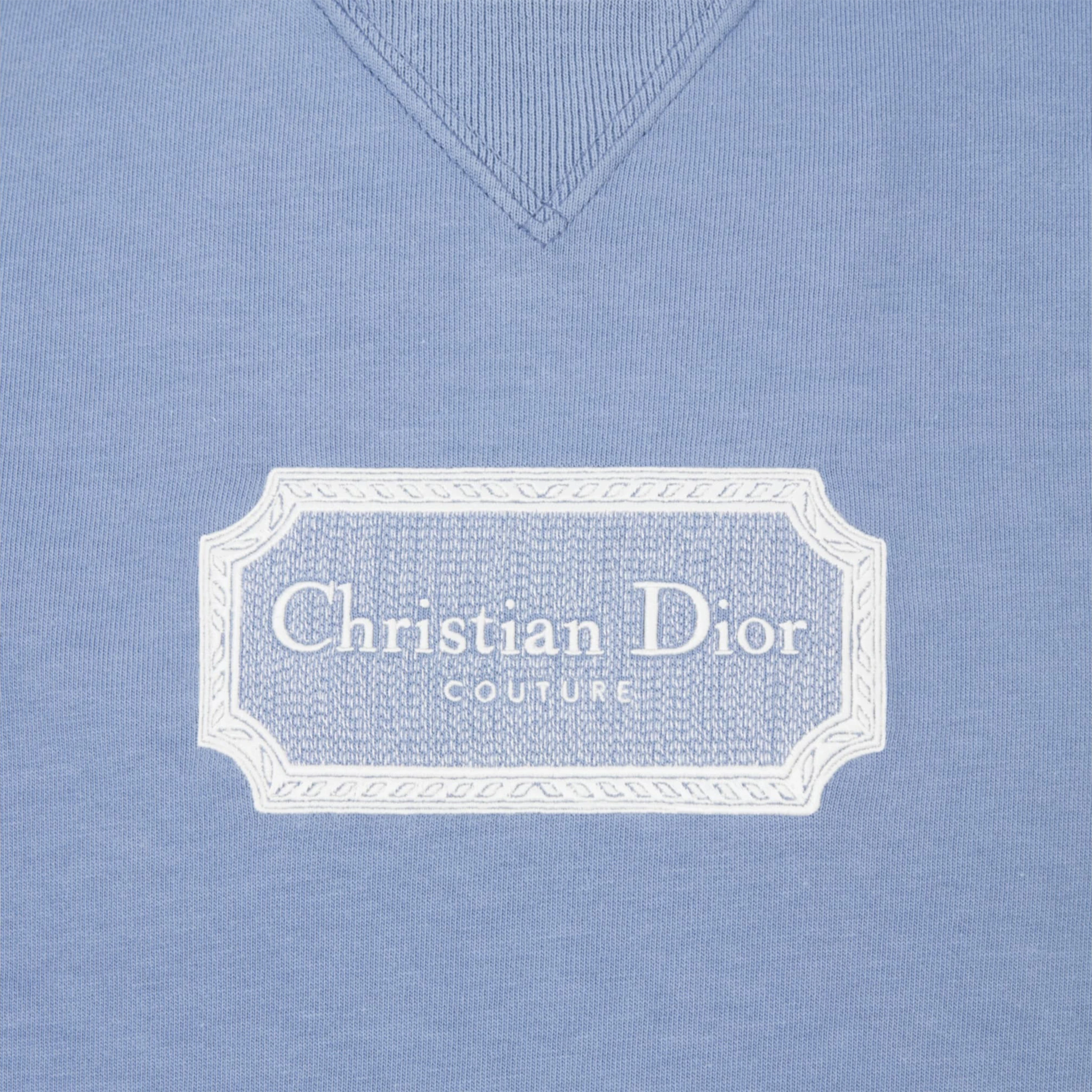 Dior 'Christian Dior Couture' Relaxed Fit Blue Cotton T-Shirt for Men - Casual Wear, Street Style & Luxury Fashion