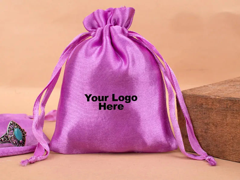 100 Luxury Lavender Satin Gift Pouches for Jewelry, Wedding Favors & Party Decor - Elegant Organza Drawstring Bags for Bridesmaid Gifts, Baby Showers & Special Occasions