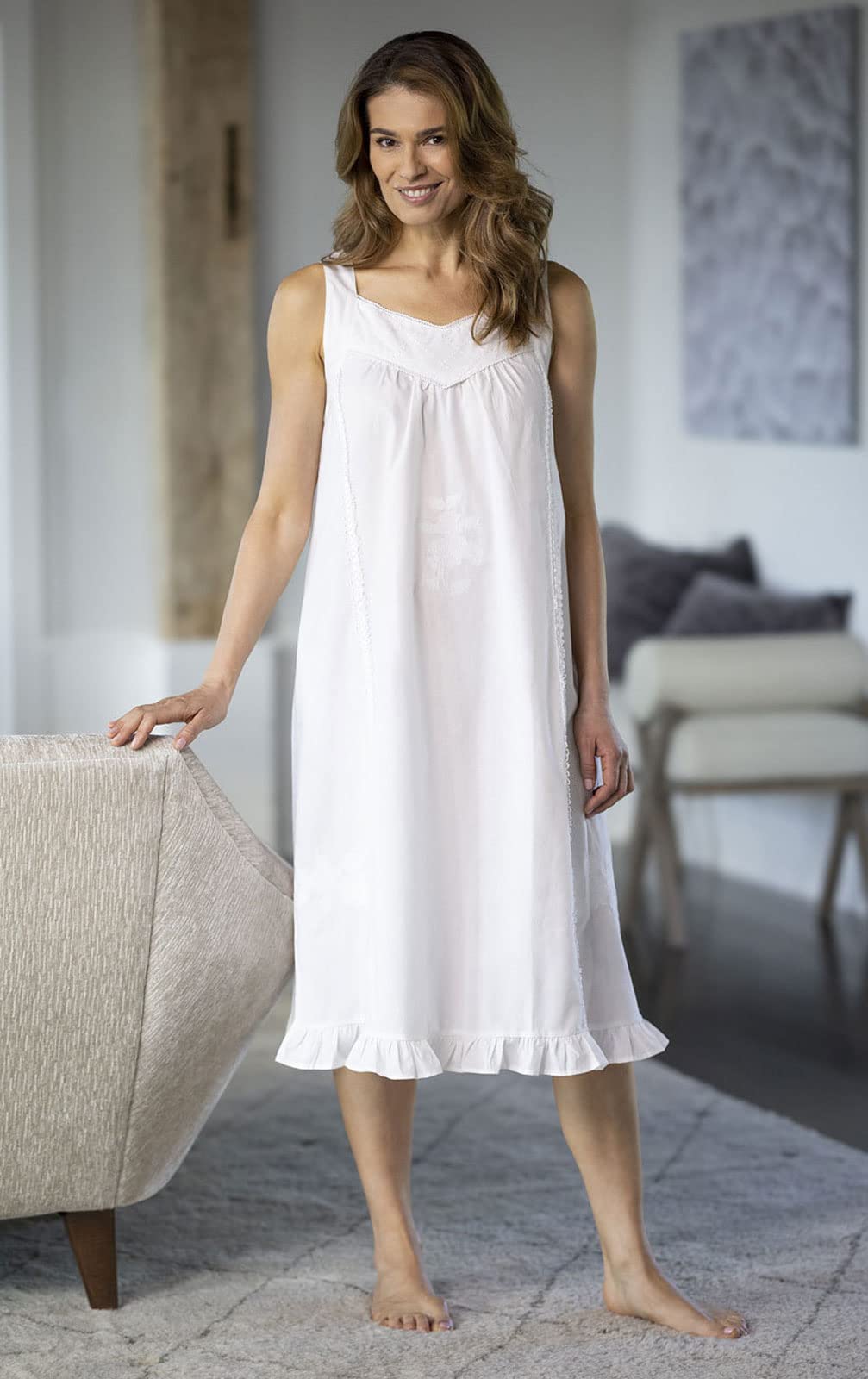 Women's 100% Cotton Nightgown - Soft & Comfortable Sleepwear for Women | Perfect for Relaxing at Home, Lounging & Sleeping