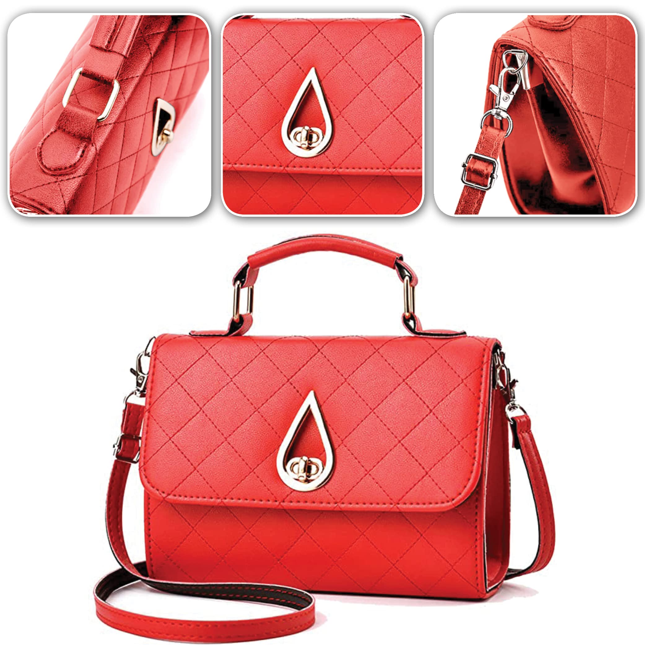 Hanbella Small Crossbody Bags for Women & Girls - Stylish PU Leather Purse, Handbag & Wristlet Clutch for Teens & Ladies | Perfect for Everyday Use, Shopping & Parties