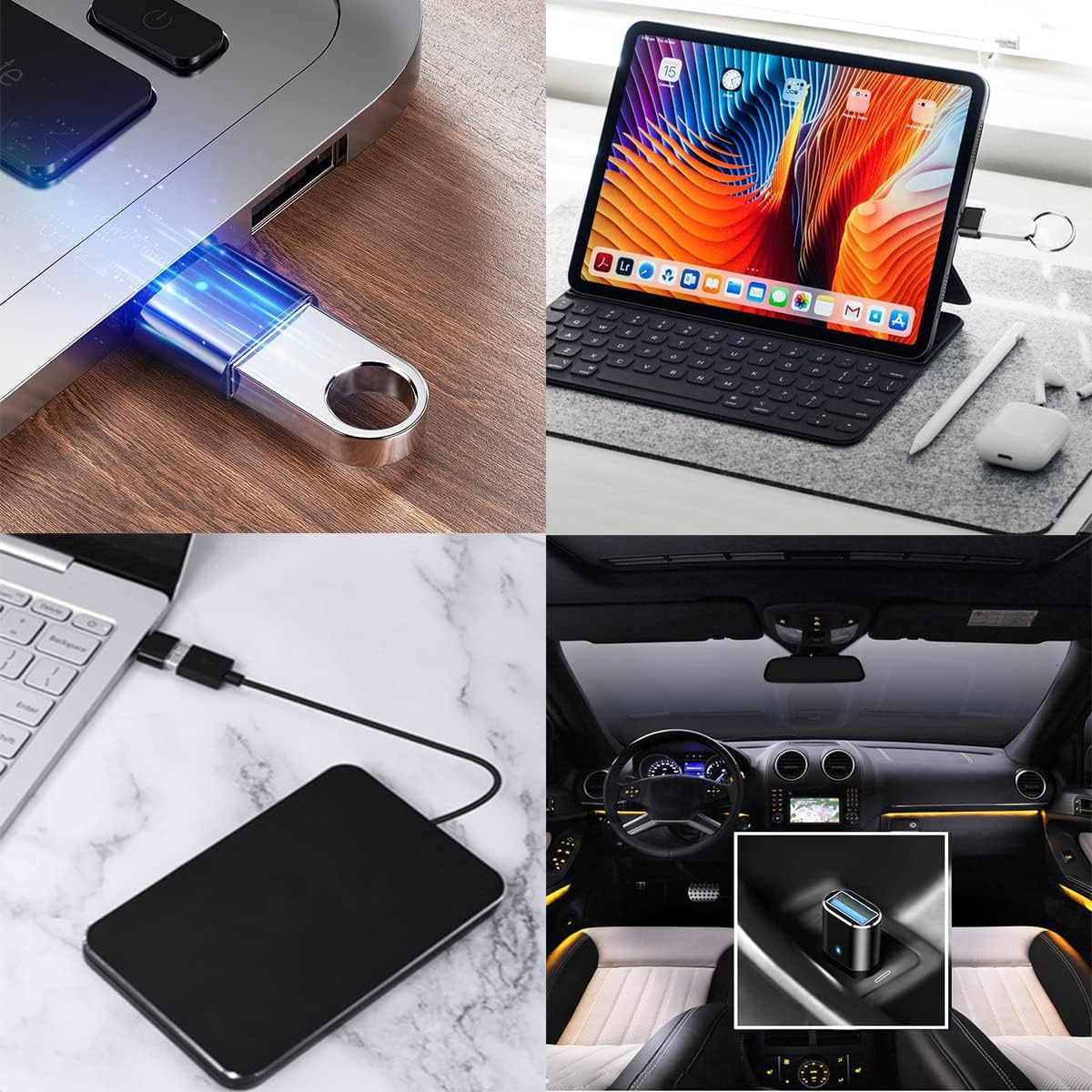 8-Pack USB C to USB 3.0 Adapter - Type C Male to USB Female & USB C Female to USB Male OTG Converter - Compatible with MacBook, Laptop, Desktop, Projector, Charger - Perfect for Data Transfer, Charging & Device Connectivity