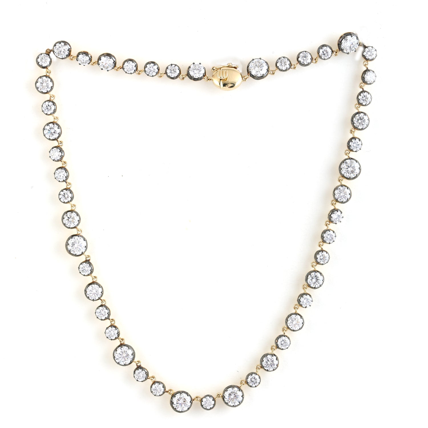 14K Yellow Gold Moissanite Gemstone Prong Wedding Choker Necklace - Elegant Bridal Jewelry for Weddings, Anniversaries & Special Occasions
