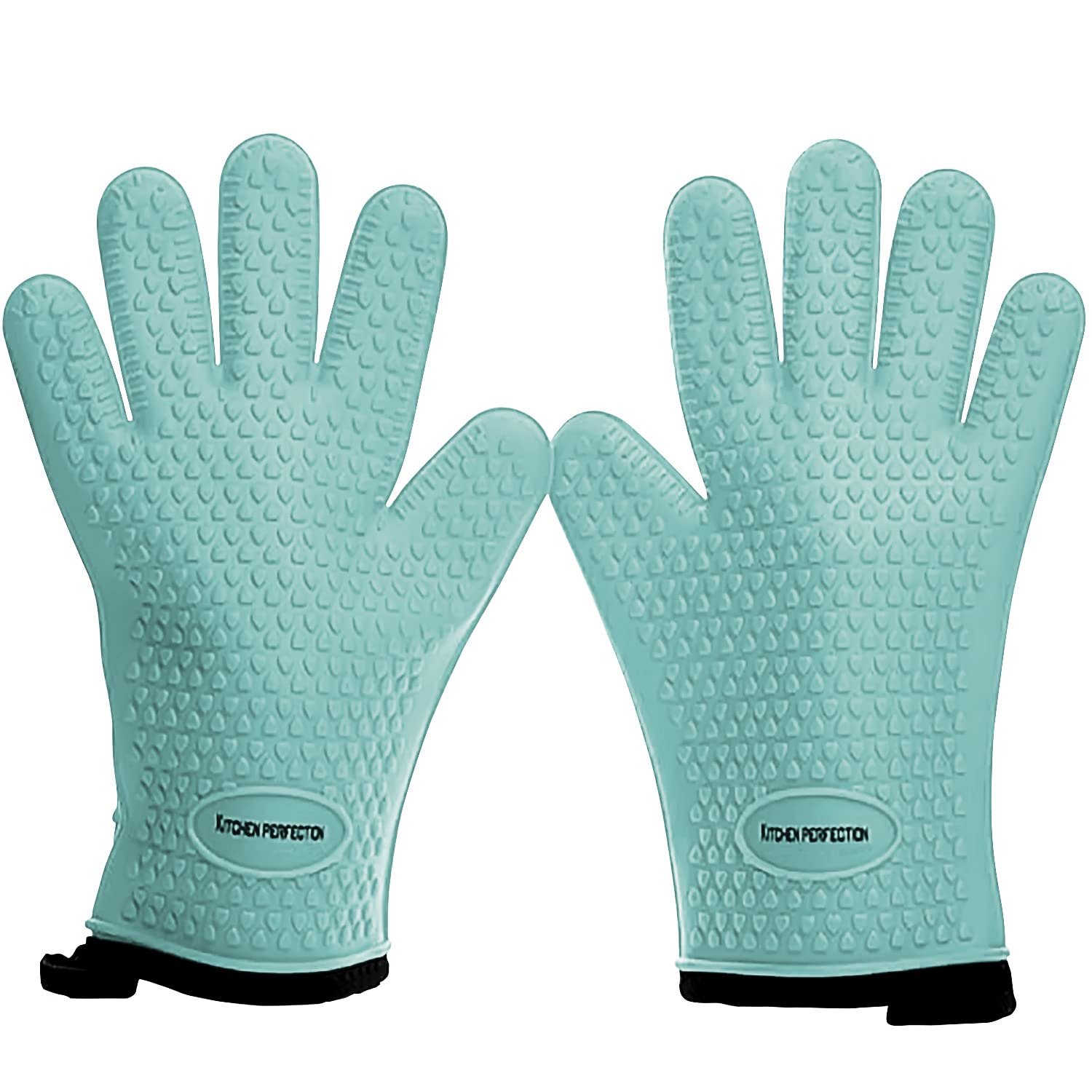 KITCHEN PERFECTION XL Heat Resistant Silicone BBQ Gloves - 1472°F Extreme Heat Protection for Grilling, Smoking & Frying | Waterproof Oven Mitts for Cooking, Baking & Outdoor BBQ | Premium Grill Accessories with 3 Free Bonuses - Perfect for Backyard BBQs, Camping & Kitchen Safety