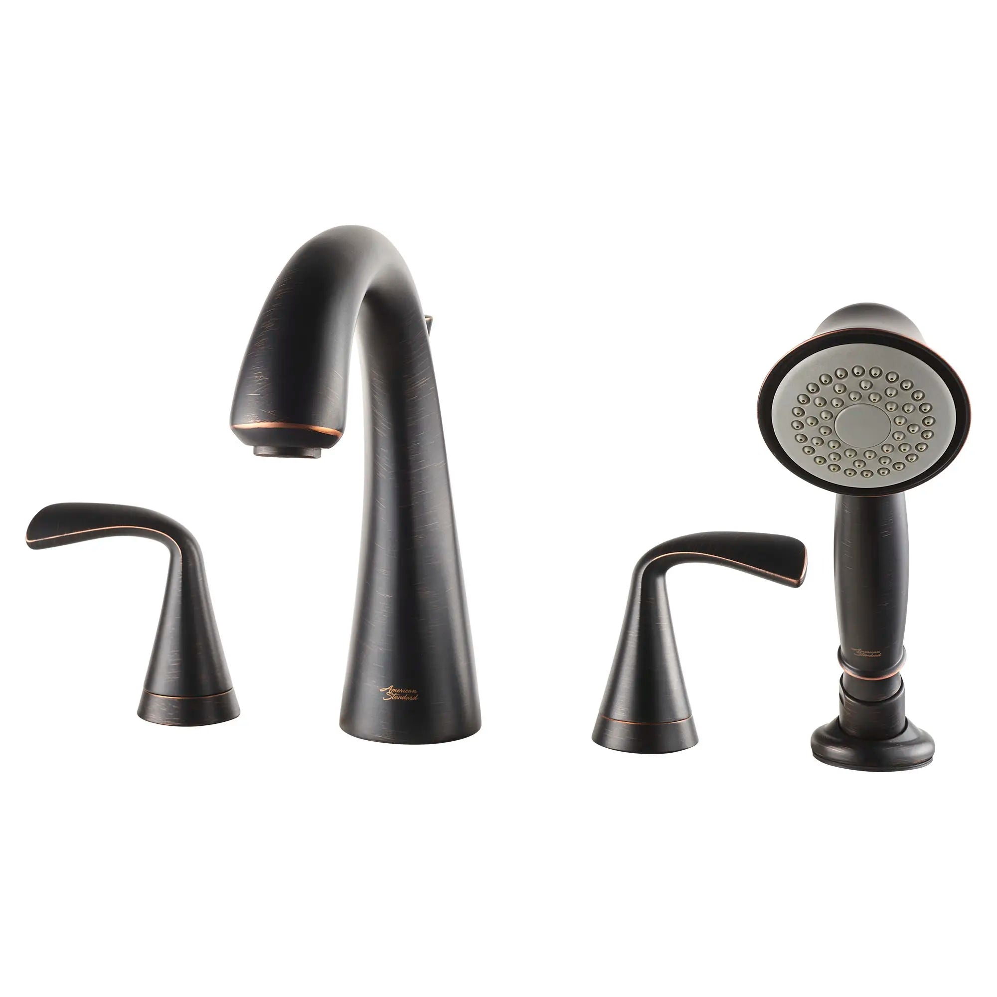 Premium Fluent Bathtub Faucet with Handheld Shower - 4-Inch Rough-in Valve with Lever Handles - Perfect for Bathroom Renovation & Spa-Like Shower Experience