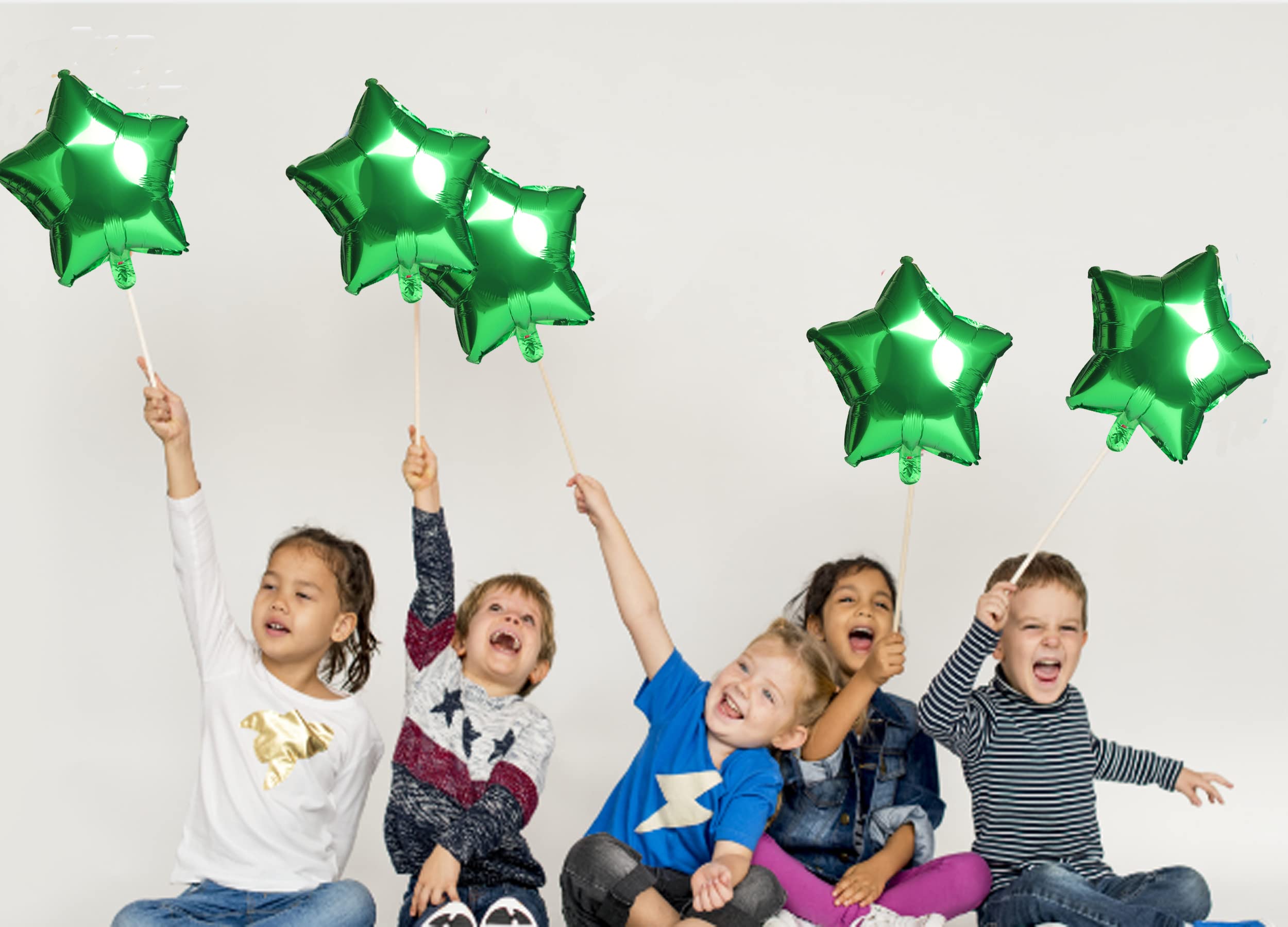 10PCS 18 Inch Star Foil Balloons for Party & Wedding Decorations - Birthday, Baby Shower, Graduation, Anniversary Celebration Decor