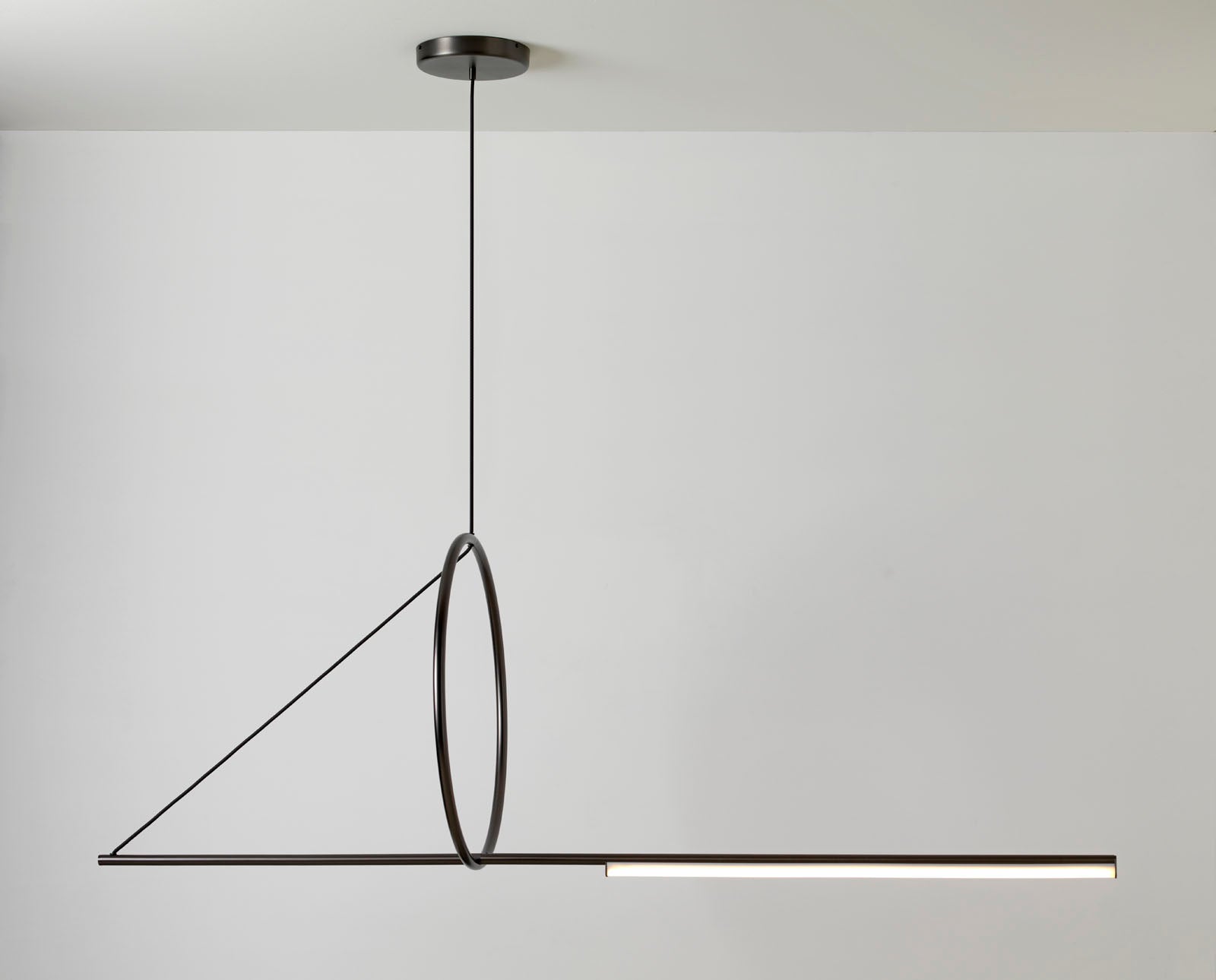 Modern Circle Trait Pendant Light - Sleek Minimalist Hanging Fixture for Dining Room, Kitchen Island & Bedroom Lighting