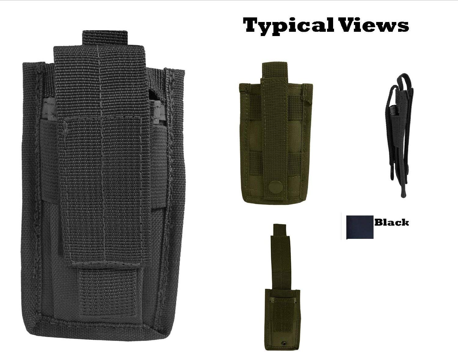EXPLORER Tactical Velcro & MOLLE Single Pistol Magazine/Knife Pouch - Durable Military-Grade EDC Accessory for Hunting, Airsoft & Outdoor Adventures