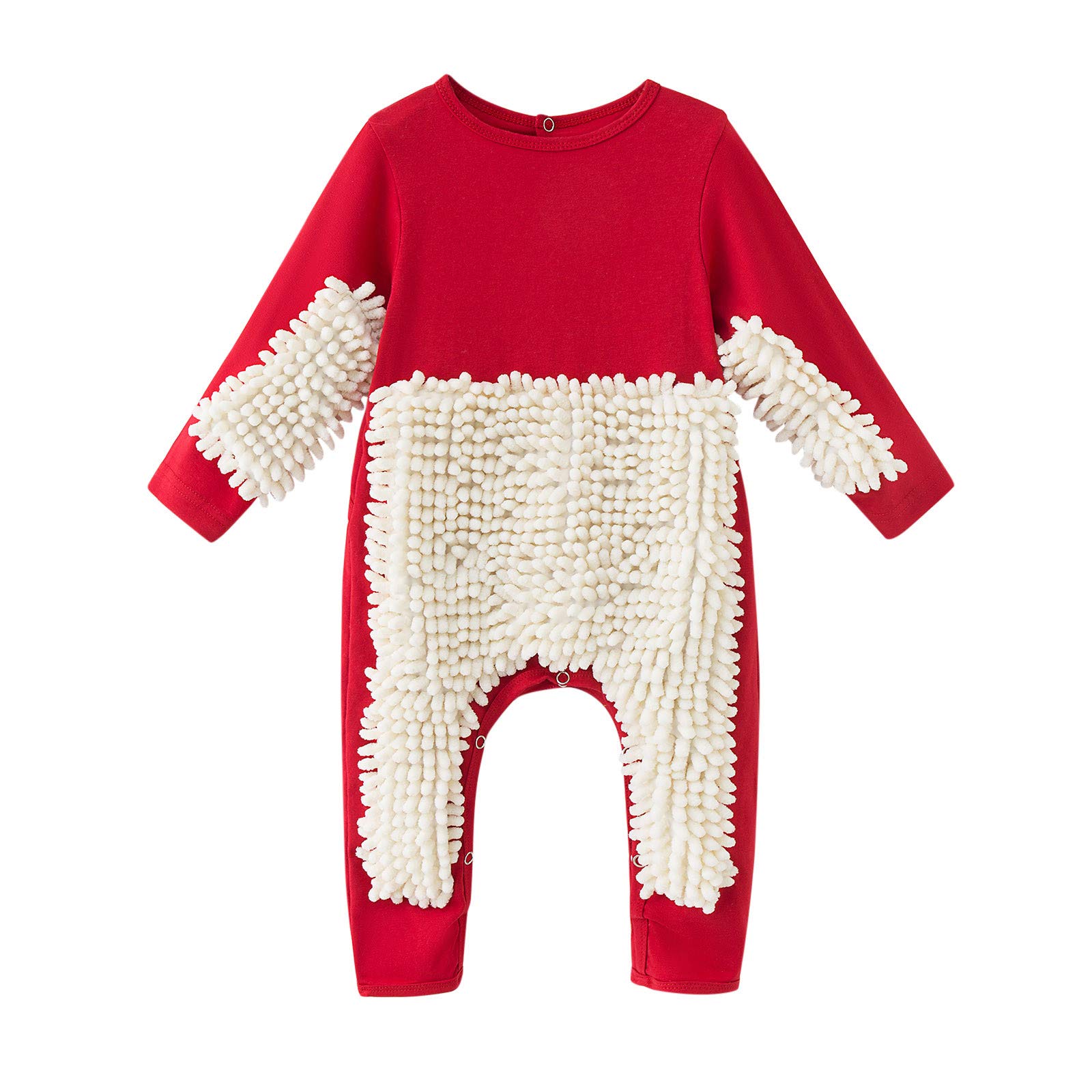 Junsyuffk Newborn Baby Winter Jumpsuit Romper - Warm Cute Bodysuit Outerwear for Boys & Girls (0-24 Months) - Soft Fleece Crawling Suit for Infants - Perfect for Winter Playdates, Outdoor Adventures & Photo Shoots