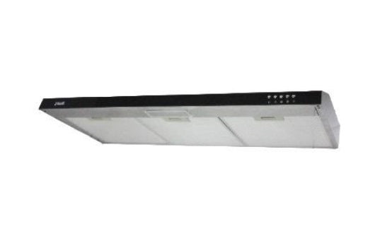 Ellane 60cm/90cm Slimline Range Hood with Black Panel EH 9180 & Ellane OS 802SV 86cm 2 Burner Gas Cooktop - Modern Kitchen Ventilation System for Home Cooking and Smoke Removal