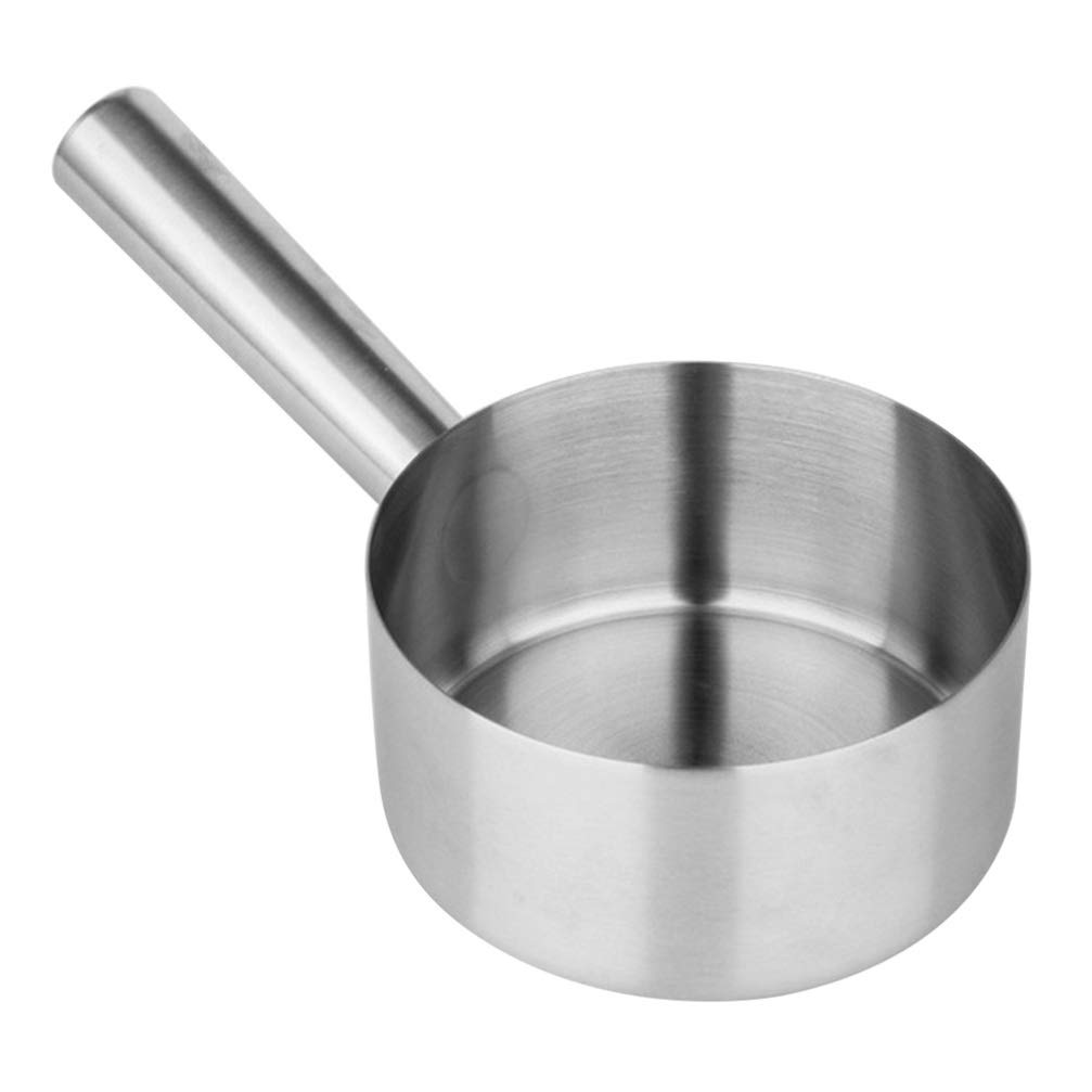 DOITOOL Stainless Steel Water Ladle with Long Handle - 16cm Kitchen & Bathroom Scoop for Hair Washing, Cooking, and Outdoor Camping Use