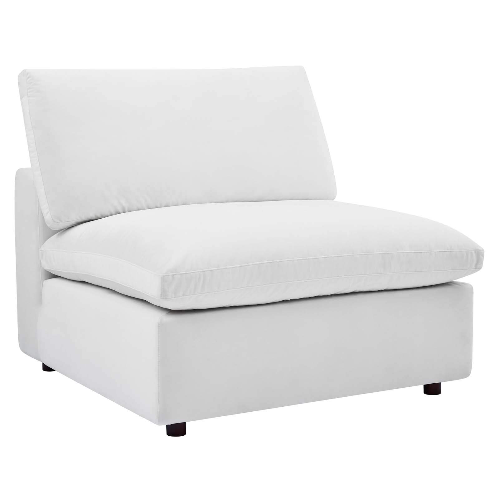 Modway Commix 5-Piece Sectional Sofa Set - Down-Filled Overstuffed Performance Velvet Couch for Living Room, Lounge & Home Theater Comfort
