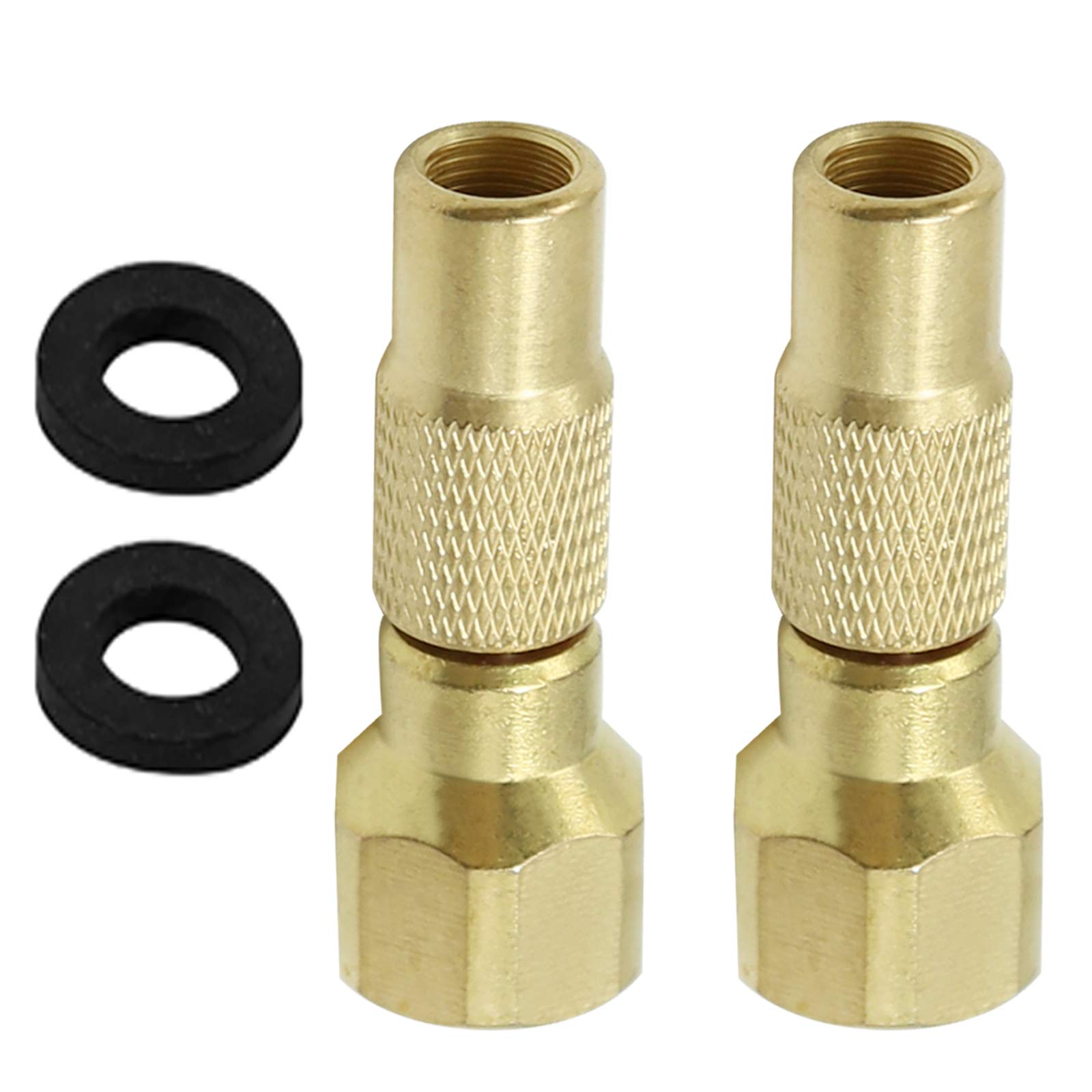 Heavy Duty Twist-On Air Chuck 2-Pack - Compatible with Tire Inflators, Air Compressors & Pressure Gauges - Perfect for Car, Truck, Bike & RV Tire Inflation