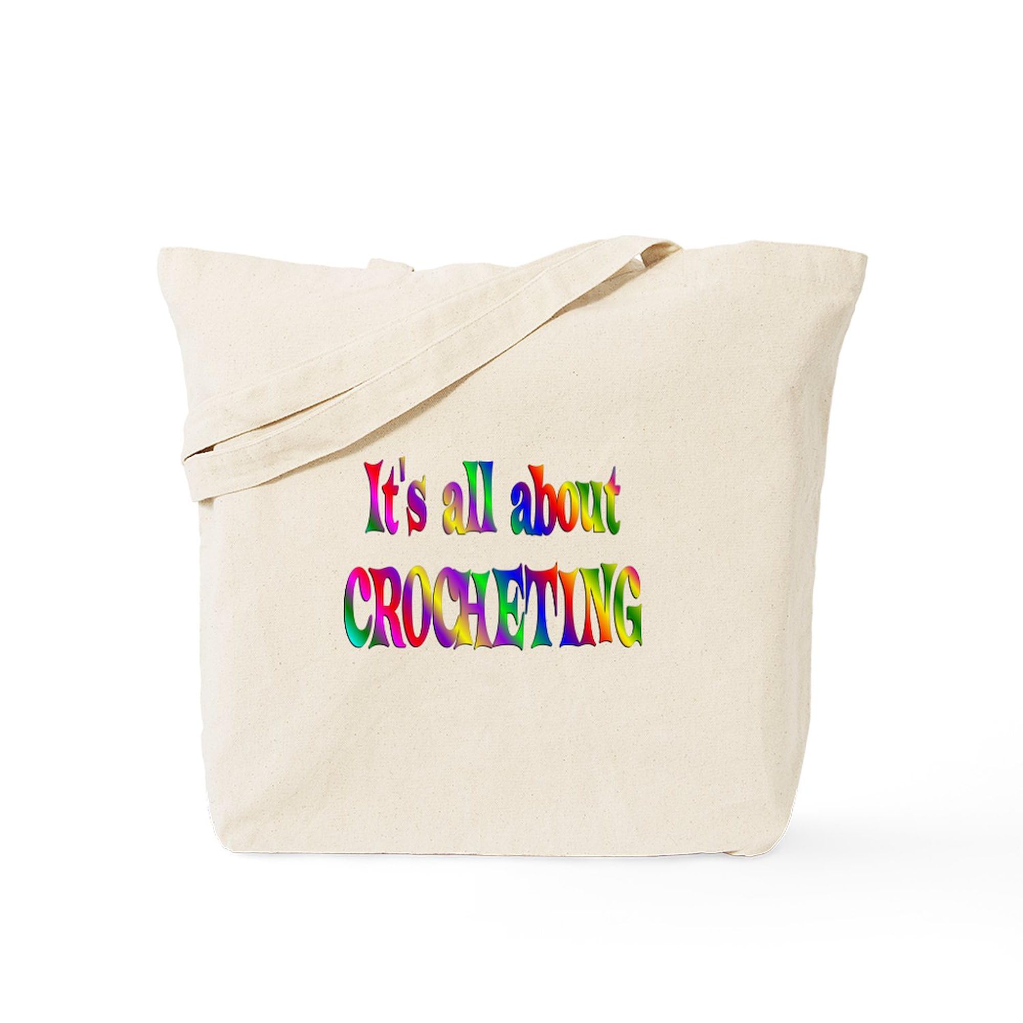 About Crocheting Tote Bag - Natural Canvas Reusable Shopping Bag for Groceries, Beach & Daily Use | Eco-Friendly Cotton Tote | Personalized Gift Idea