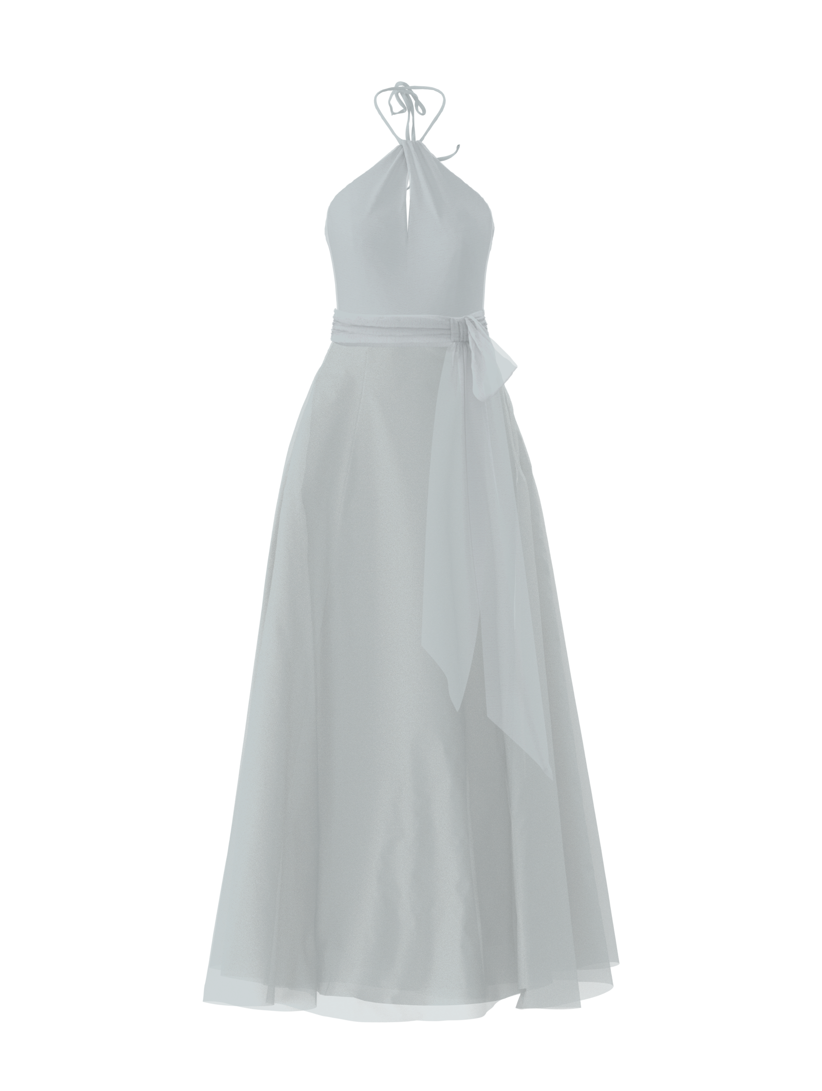 Colby Bodice & Cerisa Skirt Set with Sash Belt - Elegant Ice Blue Outfit for Prom, Wedding & Special Occasions