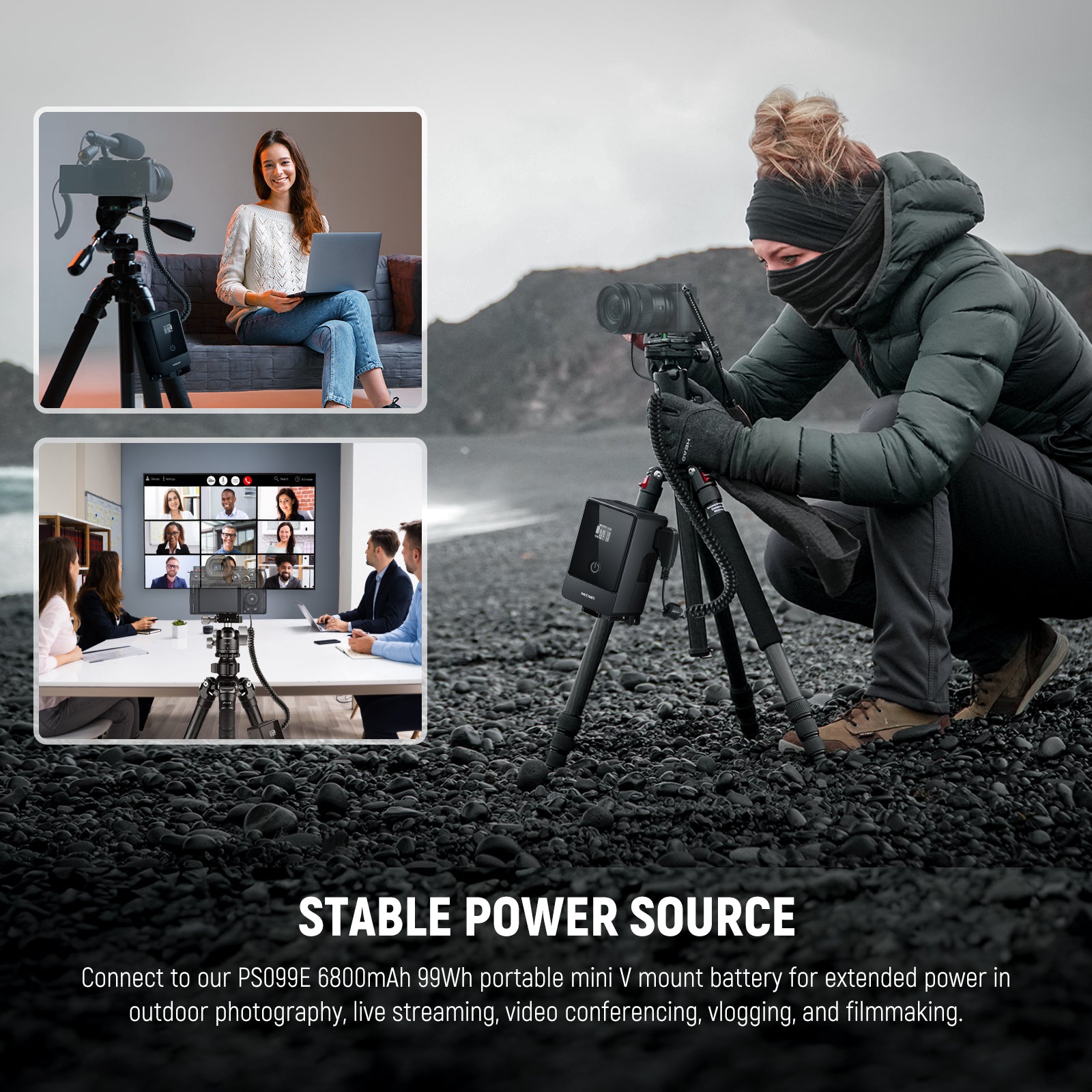 NEEWER VP BLK22 D Tap to DMW BLK22 Dummy Battery with Cable - Compatible with V Mount Batteries for Sony Cameras - Perfect for Outdoor Photography, Film Production & Continuous Power Supply