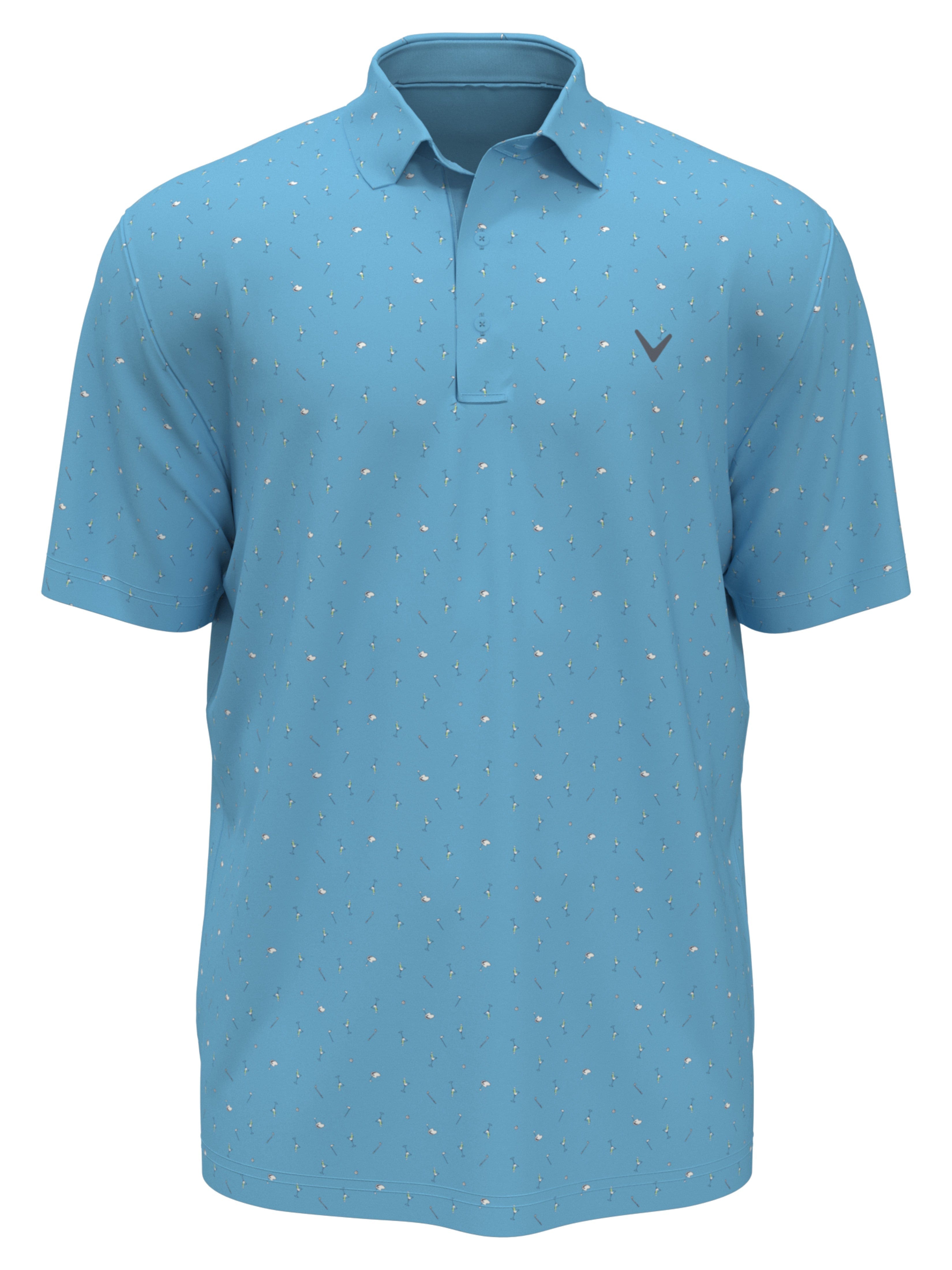 Men's Golf Print Polo Shirt - Breathable & Stylish for Golfing & Casual Wear - Perfect for Golf Courses, Outings & Everyday Comfort