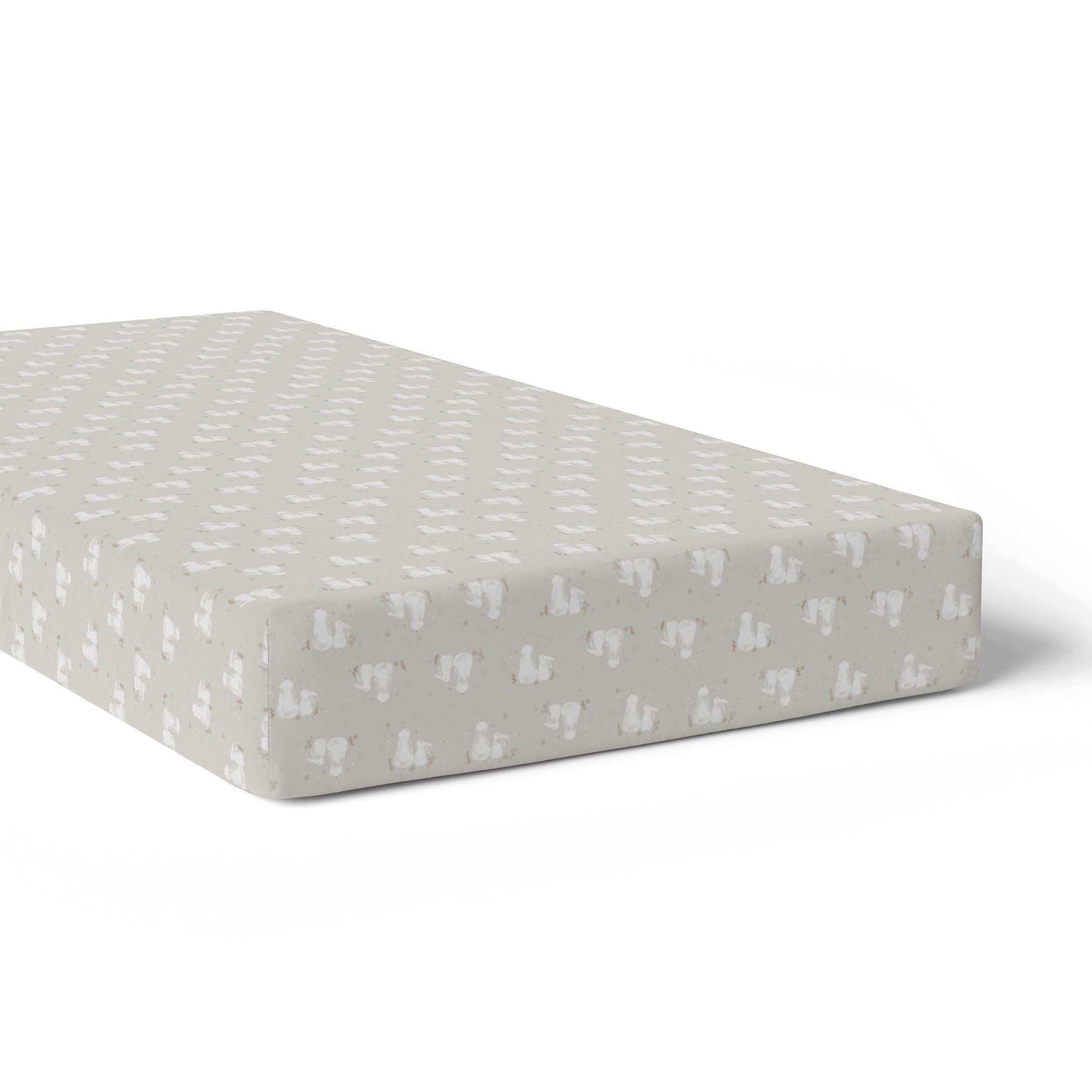 Bunny Dreams Jersey Cot Fitted Sheet - Soft Baby Crib Sheet for Nursery, Daycare & Travel - Perfect for Toddlers & Infants