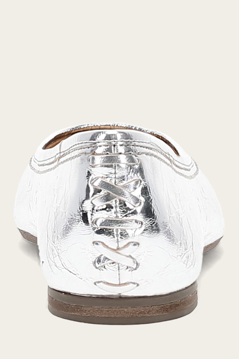 Heather Ballet Silver Flat Shoes for Women - Comfortable & Elegant Dance Shoes for Ballet, Ballroom, and Everyday Wear