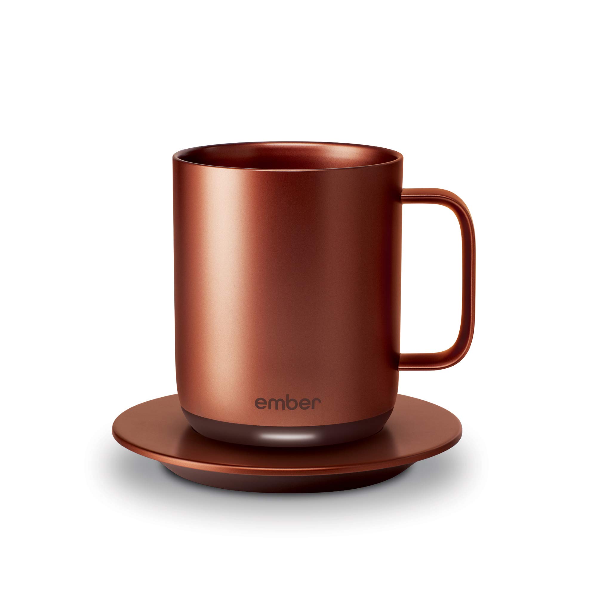 Ember Temperature Control Smart Mug 10oz - App Controlled Heated Coffee Cup with 1-Hour Battery Life in Copper Finish | Perfect for Office, Home & Travel to Keep Drinks Warm