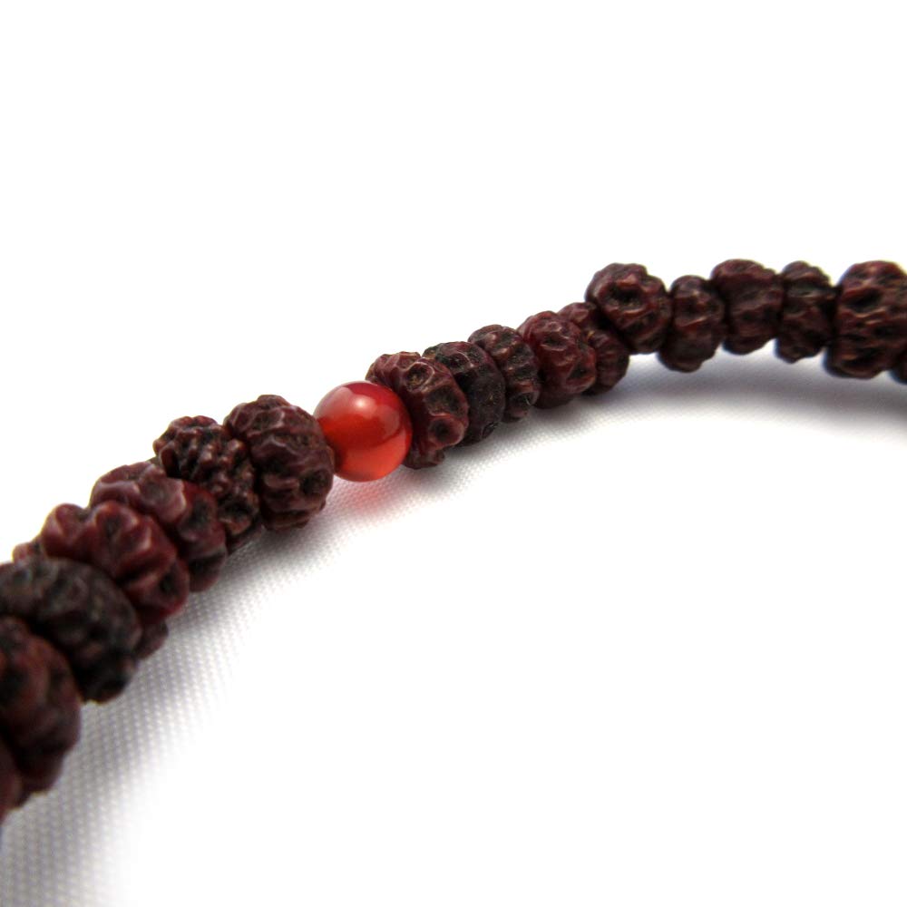 KYOTO ASAHIYA Bodhi Seed Wood & Gemstone Beads Bracelet - Japanese Juzu Rosary Prayer Mala for Meditation, Yoga & Mindfulness - Unisex Spiritual Gift for Men & Women - Perfect for Daily Practice, Stress Relief & Mindful Living