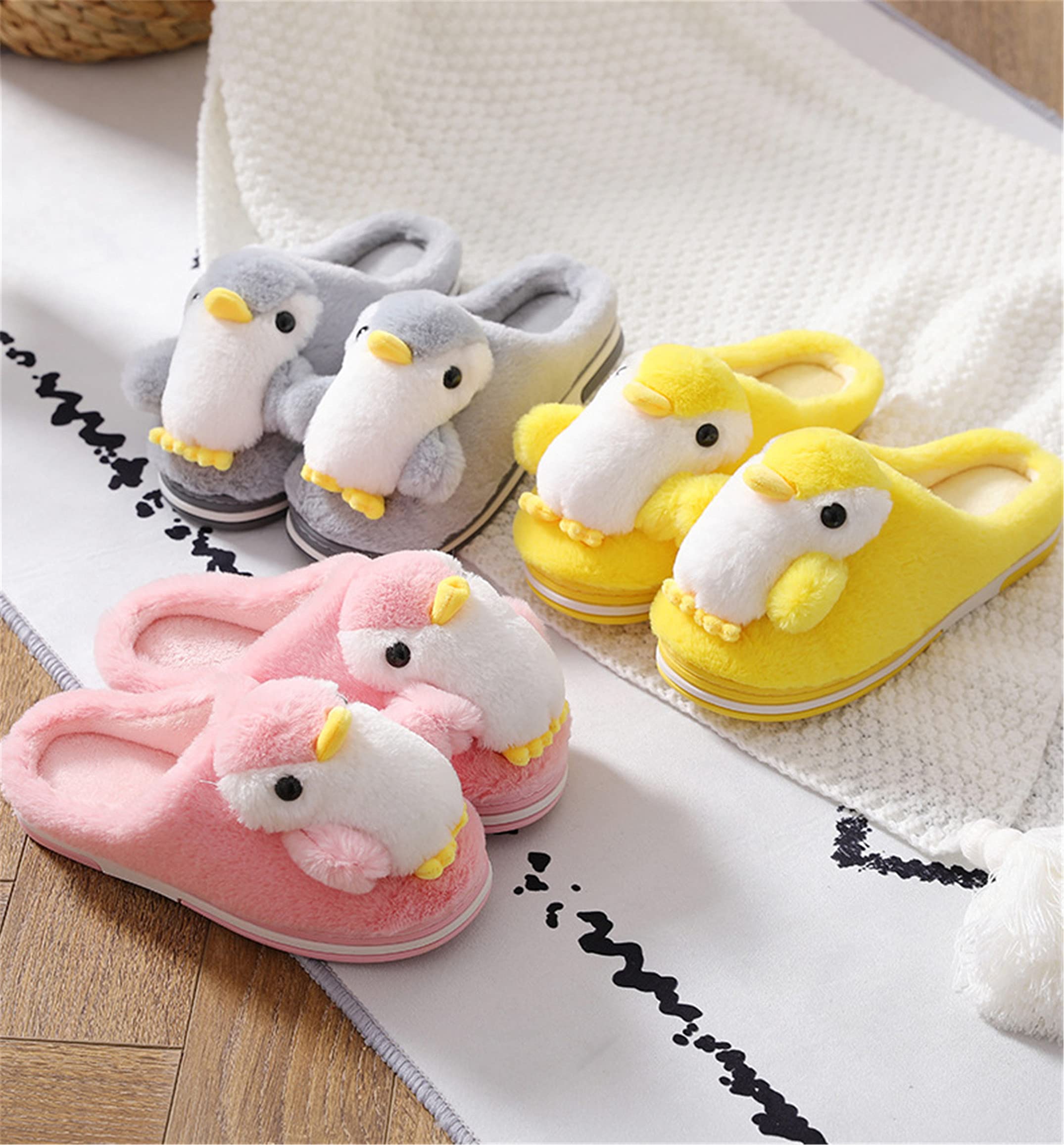 YILANLAN Women's Plush Winter Slippers - Cozy Animal Penguin House Shoes for Indoor Comfort & Warmth | Perfect for Home, Lounge & Cold Weather Wear