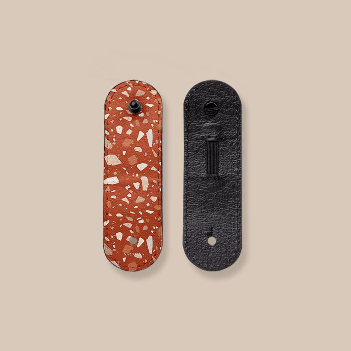 Orange Terrazzo EcoWrap Cord - Sustainable & Stylish Cable Organizer for Home, Office & Travel Accessories | Perfect for Desk, Charging Station & Tech Gadgets