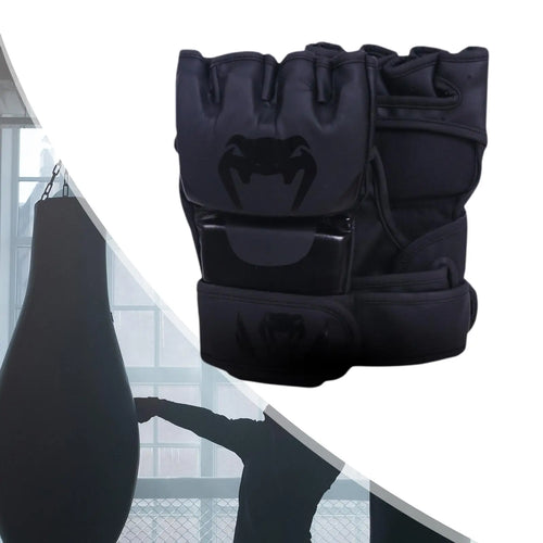 MMA Gloves Half Finger - Waterproof & Portable Punching Bag for Martial Arts Training, Boxing, MMA, Kickboxing - Ideal for Home Gym, Outdoor Practice & Combat Sports