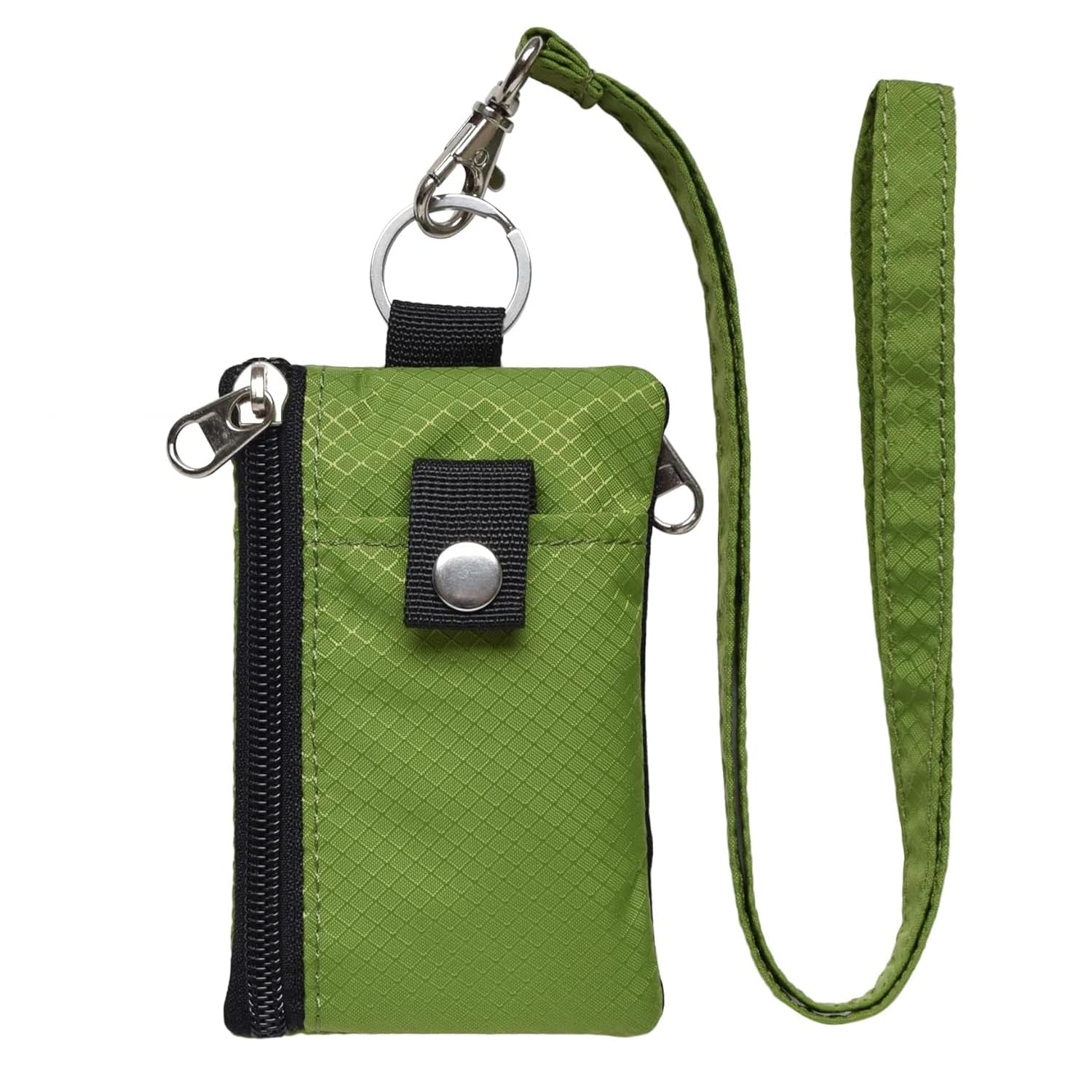 RFID Blocking Small Wallet for Women - Waterproof Zipper ID Case with Lanyard Keychain, Compact Card Holder & Coin Purse - Perfect for Travel, Work, and Everyday Essentials (Green)