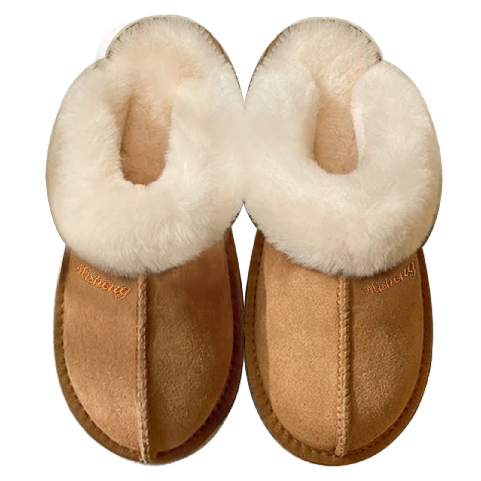 Afellicy Women's Cozy Memory Foam Slippers - Warm Fuzzy House Shoes with Soft Fur Lining for Indoor & Outdoor Wear - Perfect for Winter, Fall, Bedroom, Lounge & Home Comfort