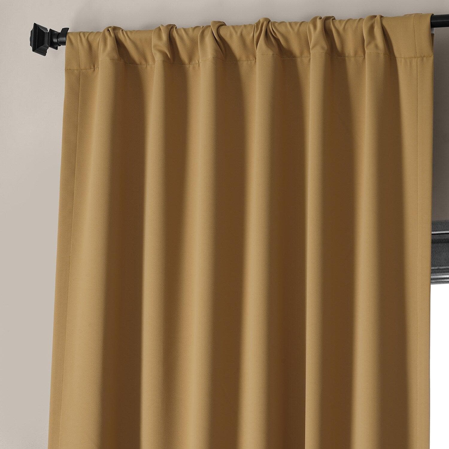 Premium Blackout Curtains for Bedroom - Chesapeake Gold Performance Woven Hotel Curtain Pair (2 Panels) - Noise Reducing & Light Blocking for Better Sleep