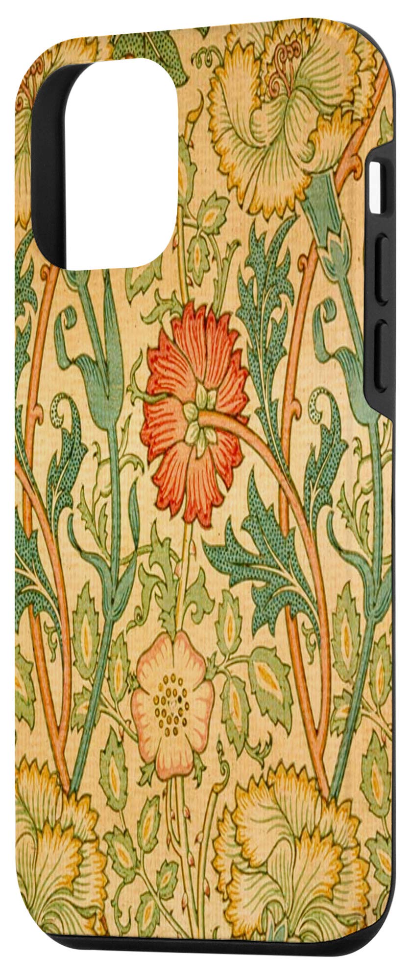 iPhone 12 Mini Case - William Morris Pink & Rose Floral Art Nouveau Design | Protective Phone Cover for Women & Girls | Perfect for Daily Use, Travel & Gift Giving