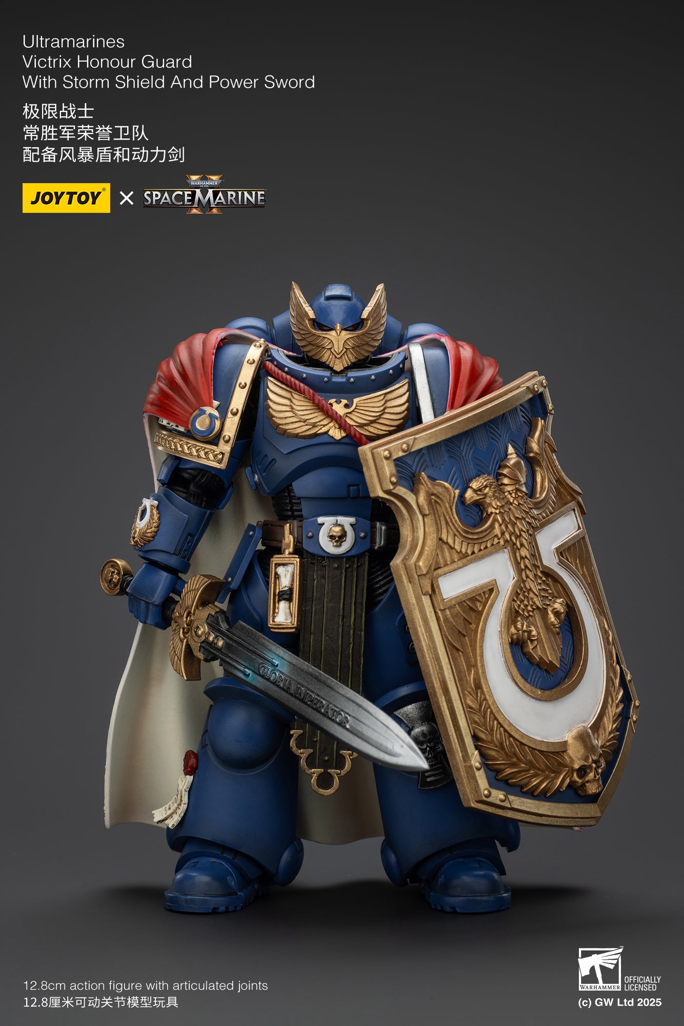 Pre Order 1/18 JOYTOY Warhammer 40K Ultramarines Marneus Calgar Action Figure with Victrix Honour Guard - Collectible Miniature for Tabletop Gaming, Display & Warhammer 40K Fans