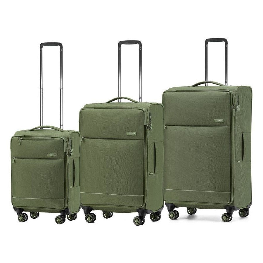 Tosca SO LITE AIR5055 3-Piece Lightweight Luggage Set in Khaki - Perfect for Travel, Business Trips & Vacations