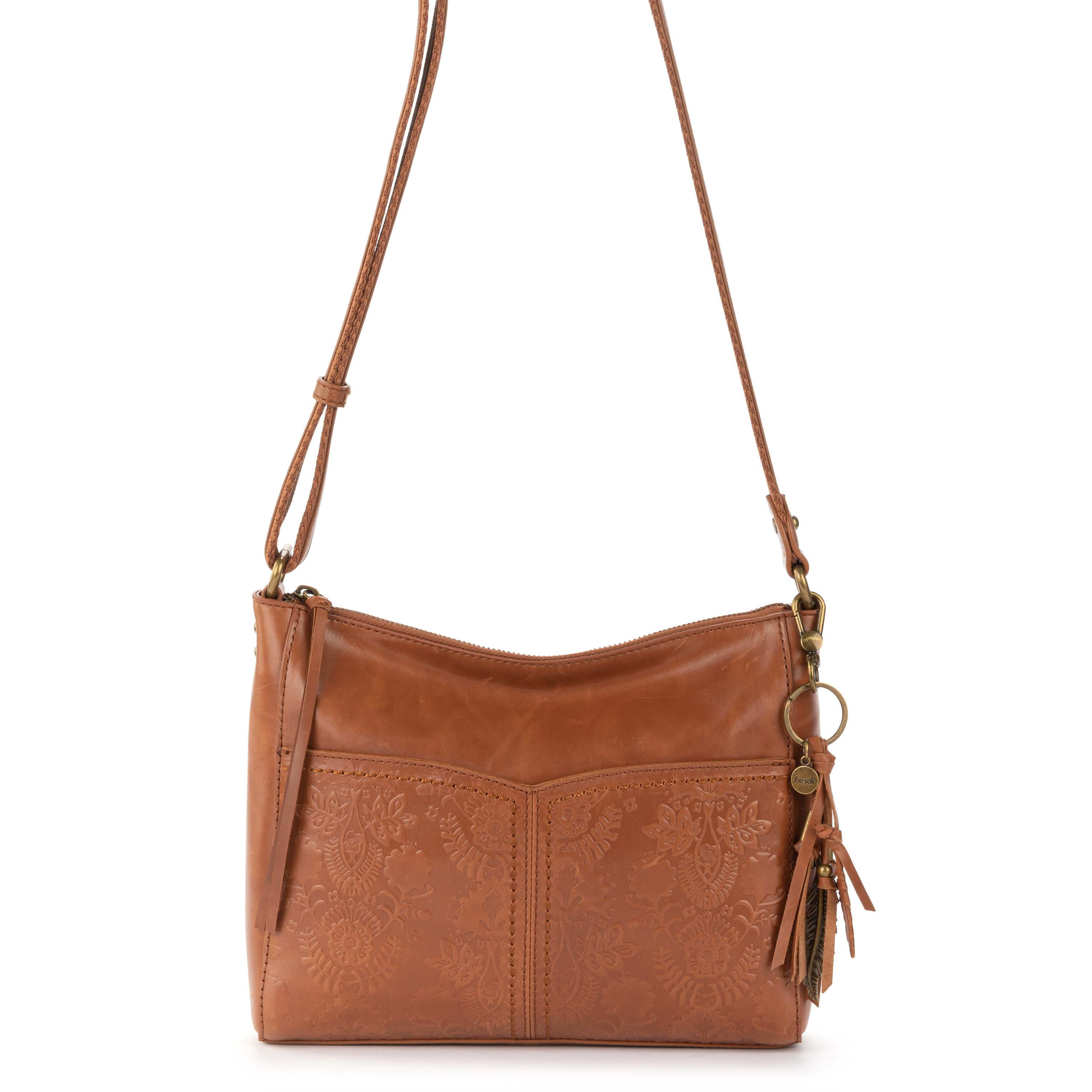 Leather - Tobacco Floral Embossed