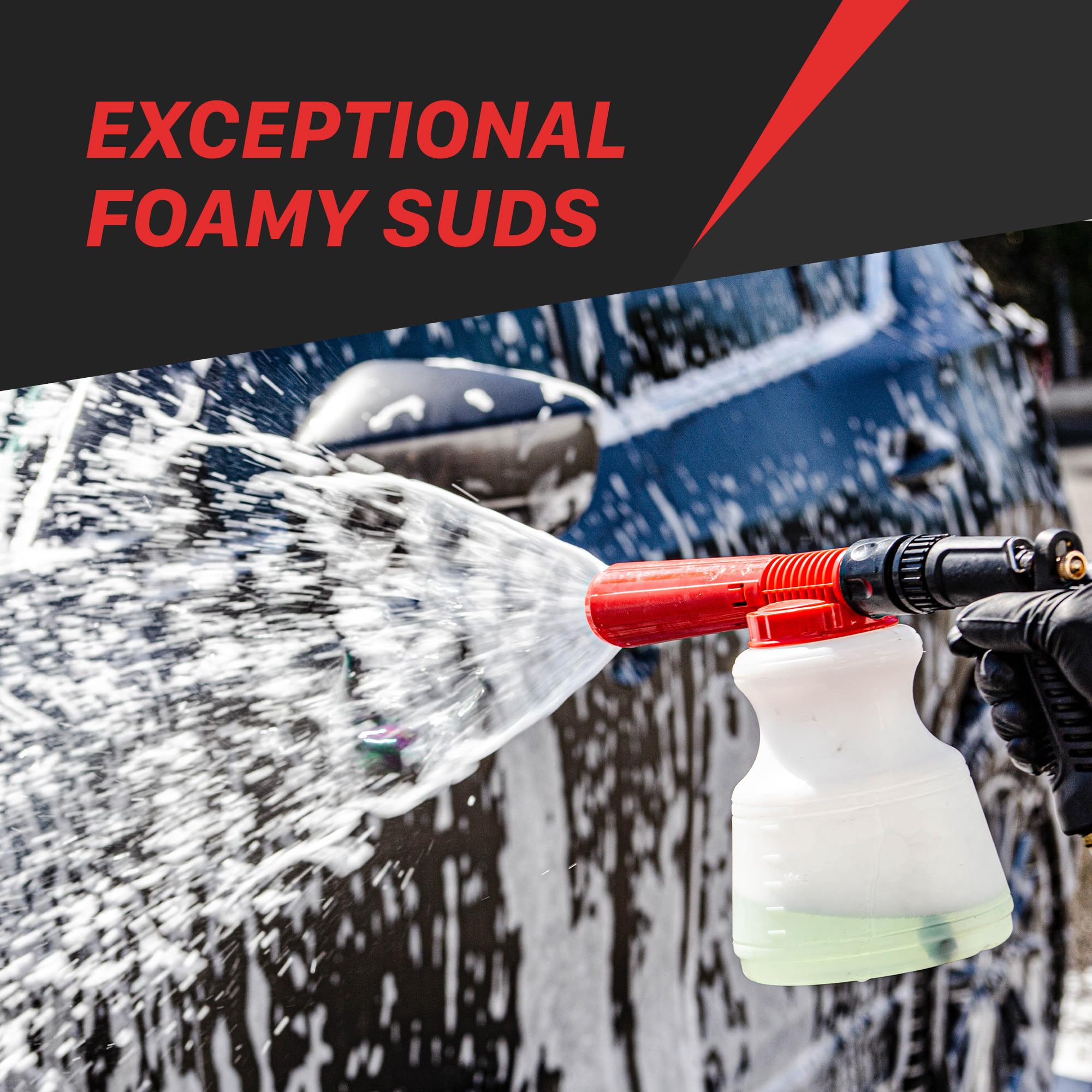 Maxshine Low Pressure Foam Cannon for Car Washing - Universal Garden Hose Foam Gun with Adjustable Nozzle, Safe Dirt Removal - Car Detailing Kit for Home Use, No Pressure Washer Needed - Perfect for Washing Cars, Motorcycles, and Outdoor Furniture