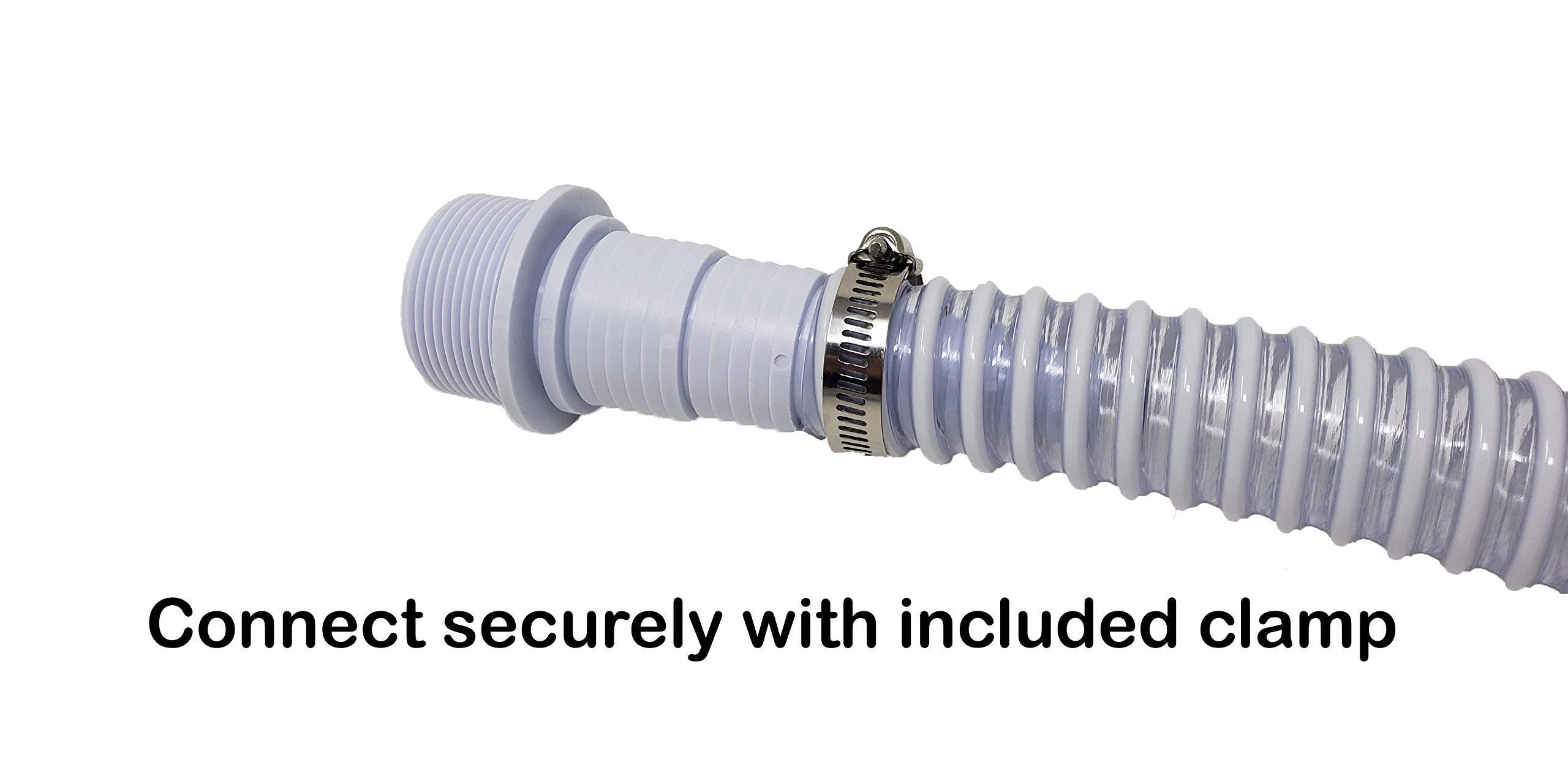Sealproof Universal Pool Hose Adapter 2-Pack, 30 Configurations for Pumps, Skimmers & Filters, White - Perfect for Inground & Above Ground Pool Maintenance