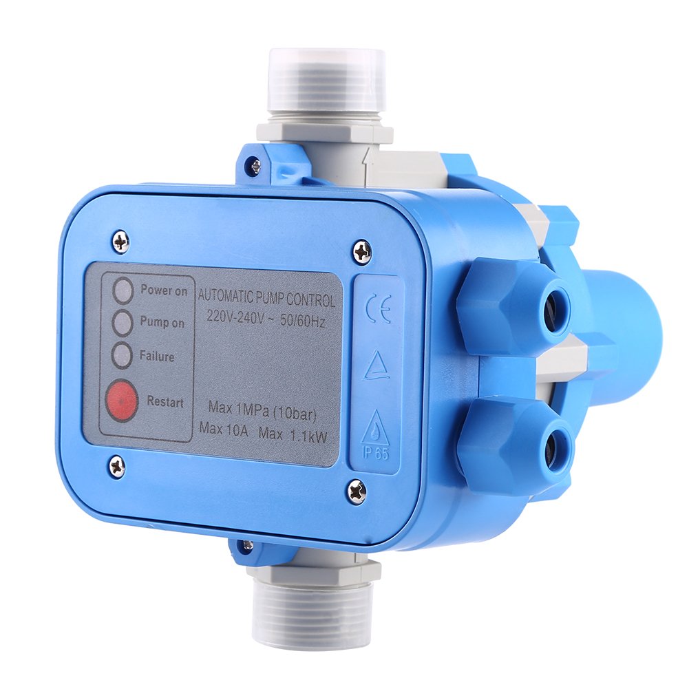 Automatic Water Pressure Switch, 10 Bar Electronic Pump Controller for Home Use - Ideal for Household Water Pumps, Garden Irrigation & Submersible Pumps