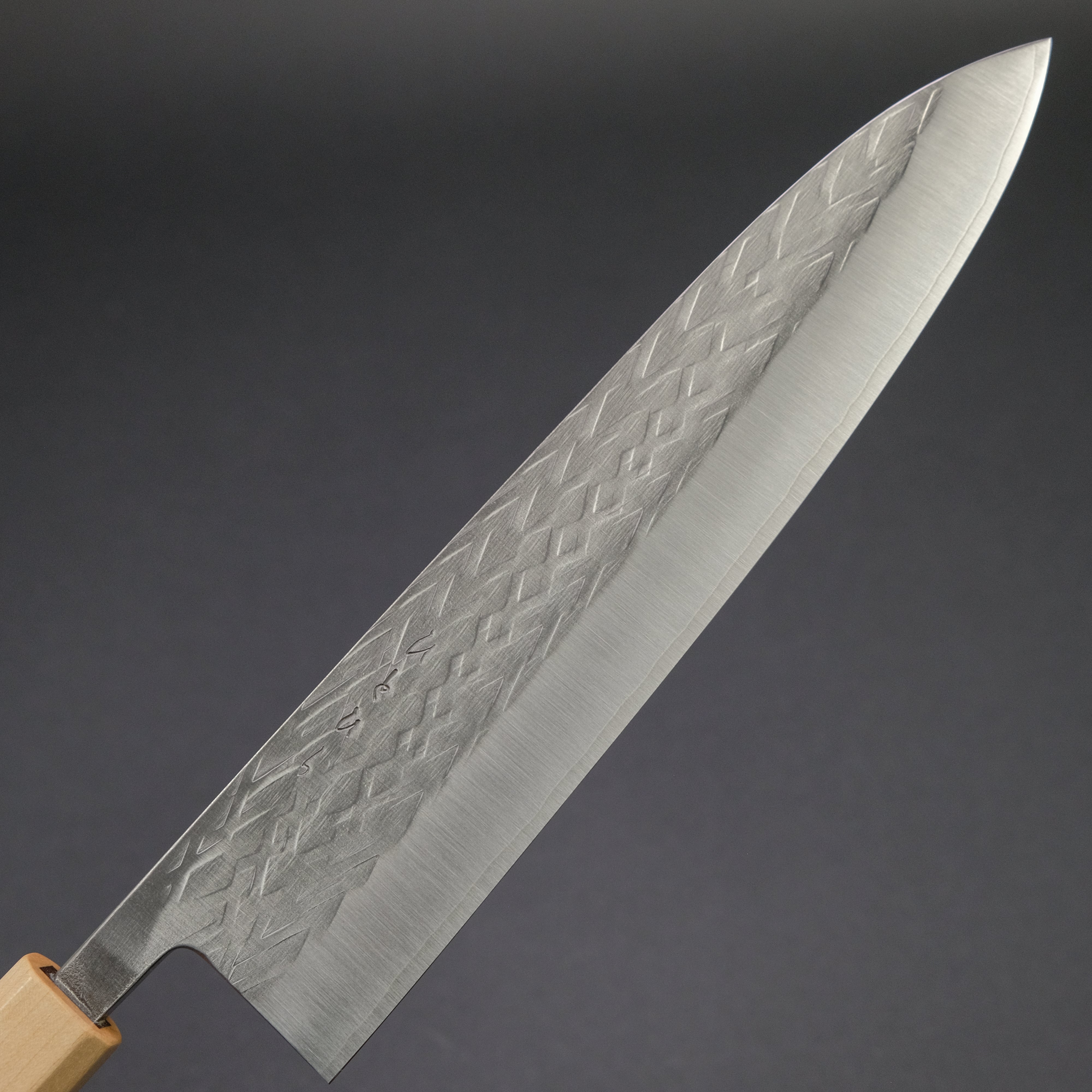 Hitohira TD SLD Tsuchime Gyuto 240mm Japanese Chef Knife with Walnut Handle - Professional Kitchen Knife for Slicing, Dicing, and Meat Cutting