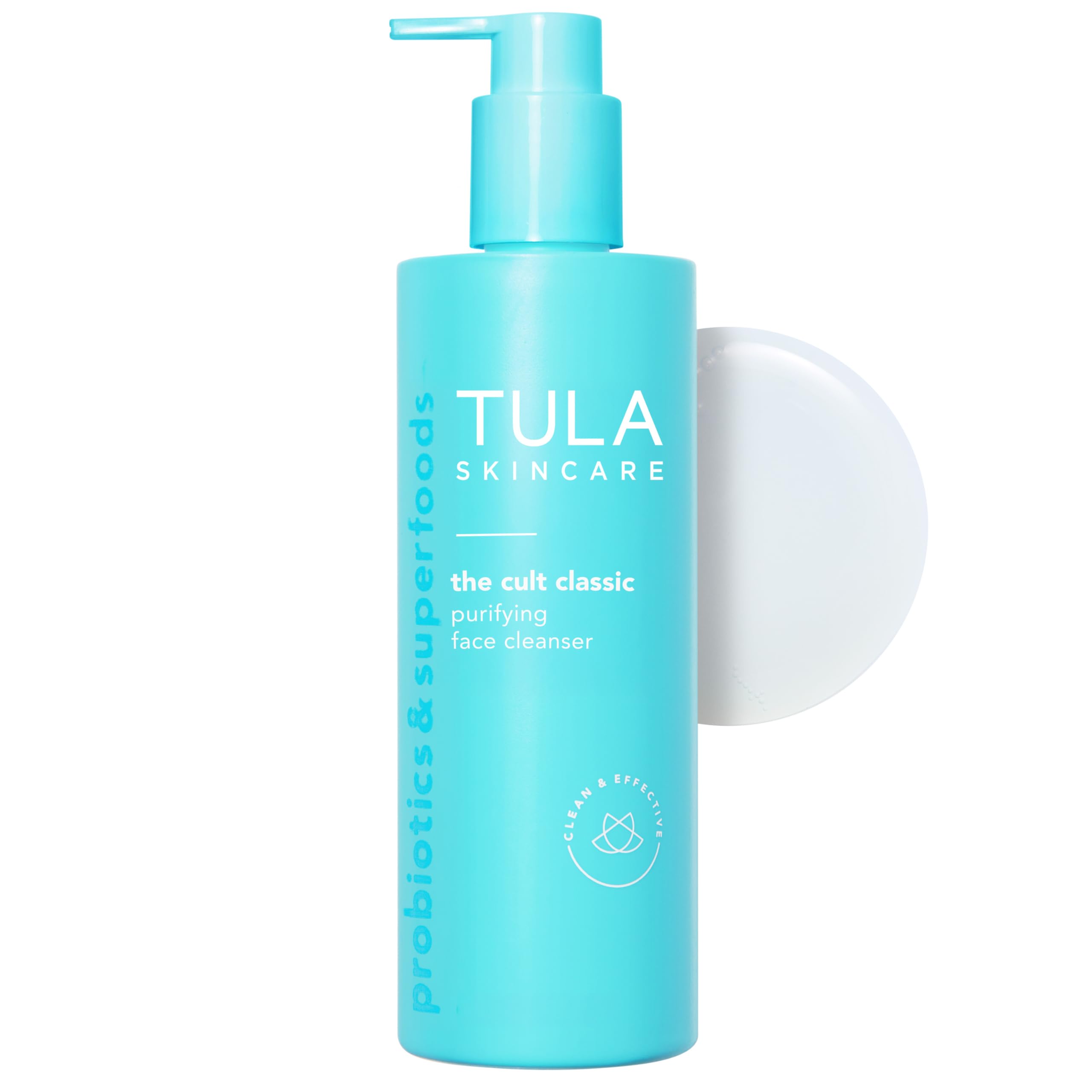 TULA Cult Classic Purifying Face Cleanser - Gentle & Effective Facial Wash for Sensitive Skin, Makeup Remover with Hydrating Formula | Daily Skincare Routine, Morning & Night Cleansing, Pre-Makeup Prep
