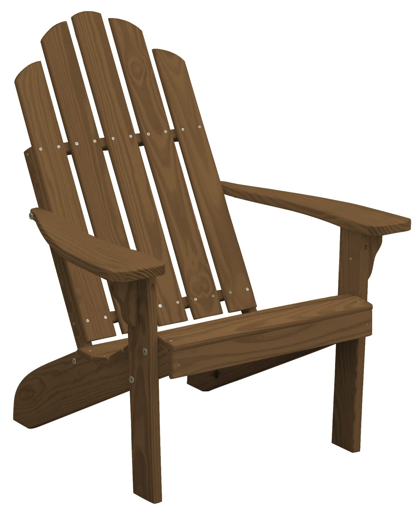 Premium Pine Adirondack Chair by Furniture Barn USA - Mushroom Stain Finish | Perfect for Patio, Garden & Outdoor Relaxation