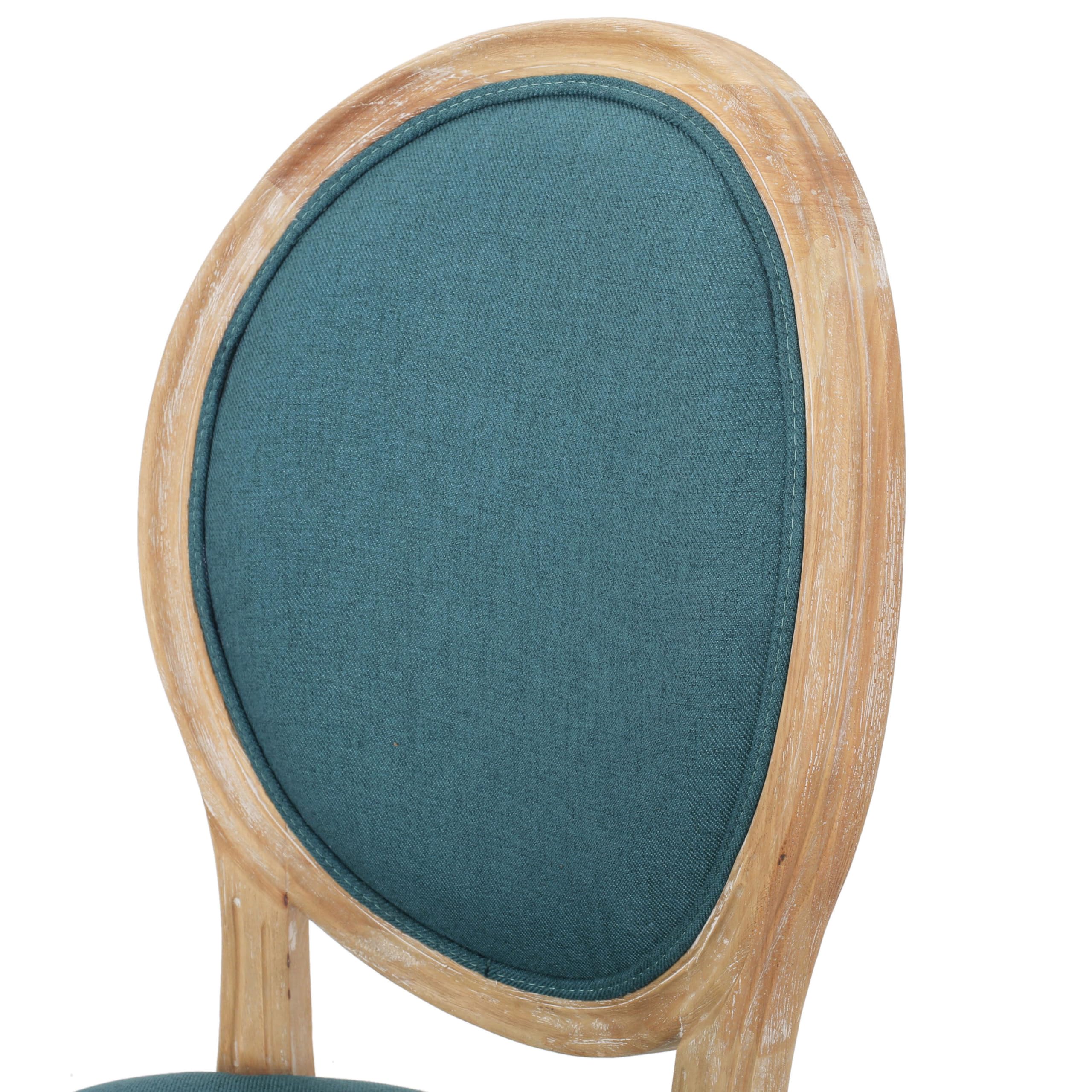 Christopher Knight Home Phinnaeus Fabric Dining Chairs, 2-Piece Set, Dark Teal - Modern Upholstered Side Chairs for Kitchen, Dining Room, or Breakfast Nook