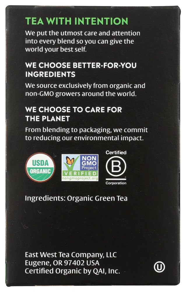 Organic Premium Japanese Green Tea Bags - Choice Organic Teas, 16 Count (Pack of 6) | Antioxidant-Rich Loose Leaf Tea for Daily Wellness & Relaxation