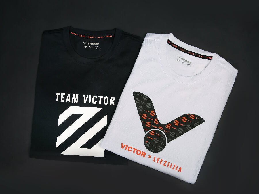 Victor T LZJ301 Unisex Badminton T-Shirt - Breathable Quick-Dry Sports Shirt for Men & Women [White] | Perfect for Badminton, Tennis, Gym & Casual Wear