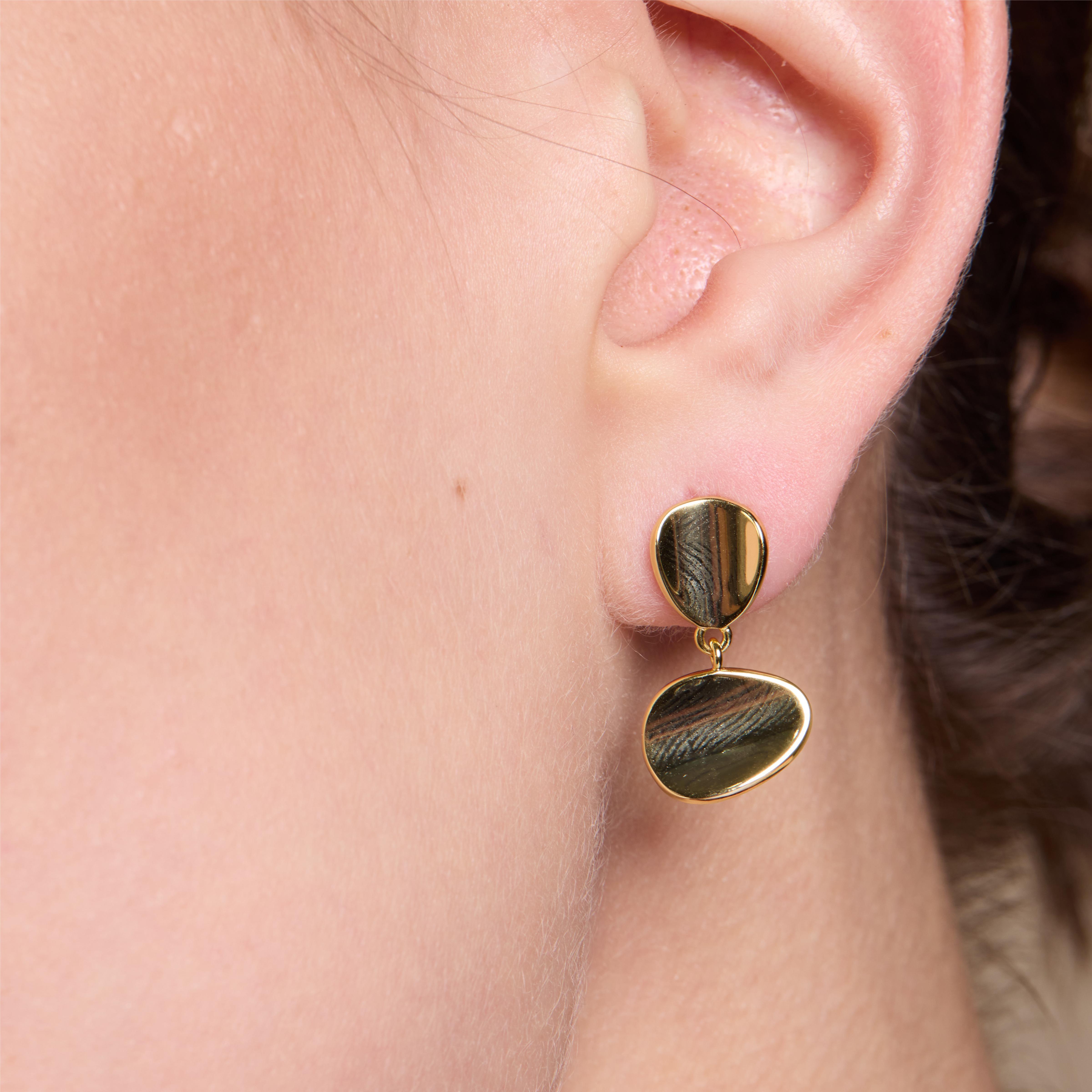 Golden Bean Drop Earrings for Women - Elegant Dangle Earrings for Party, Wedding & Everyday Wear
