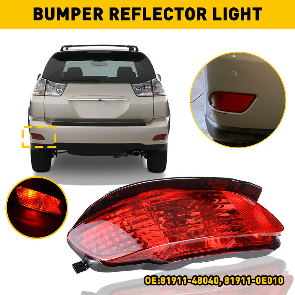 Rear Bumper Reflector Side Marker Light for 2004-2006 Lexus RX330 & 2007-2009 Lexus RX350 - Replacement LED Safety Lights for Enhanced Night Visibility (Perfect for Off-Roading & Urban Driving)