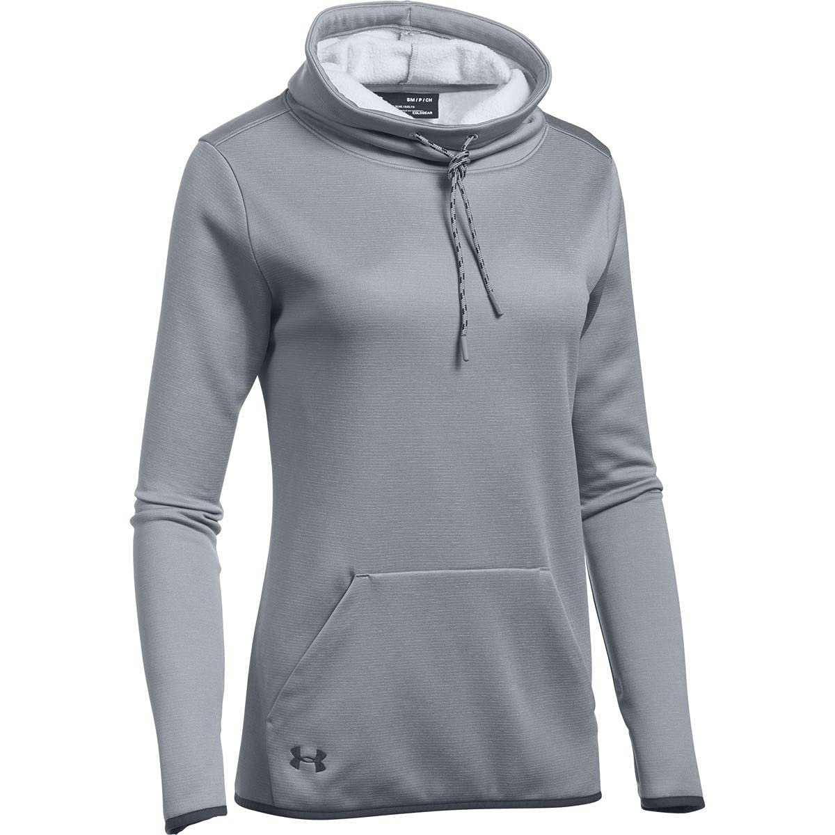 Under Armour Women's Armour Fleece® Funnel Neck Pullover Hoodie - Soft Warm Winter Fleece Jacket for Running, Hiking & Outdoor Activities (Small, Gray)