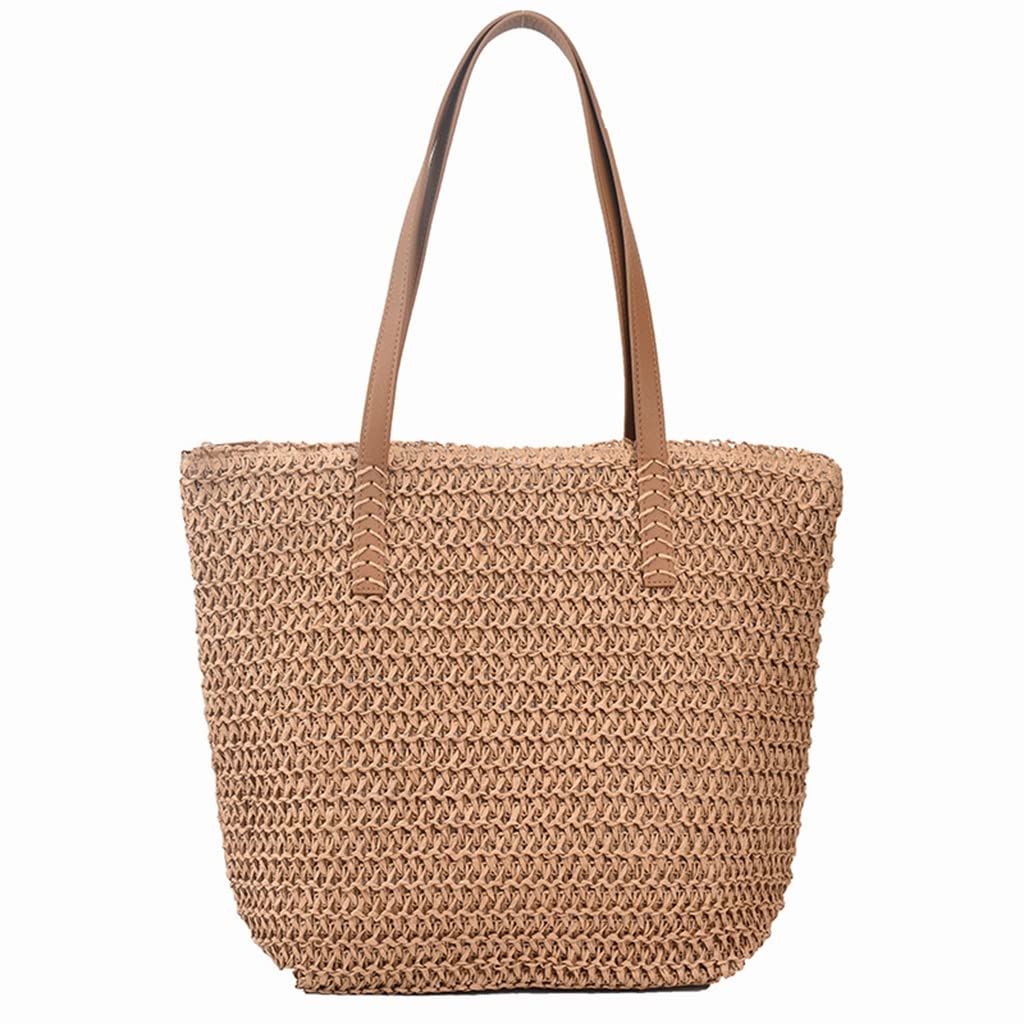 Stylish Women's Straw Shoulder Bag - Large Capacity Rattan Tote for Beach, Summer & Fashion | Perfect for Vacations, Shopping & Outdoor Activities (Color: 01)