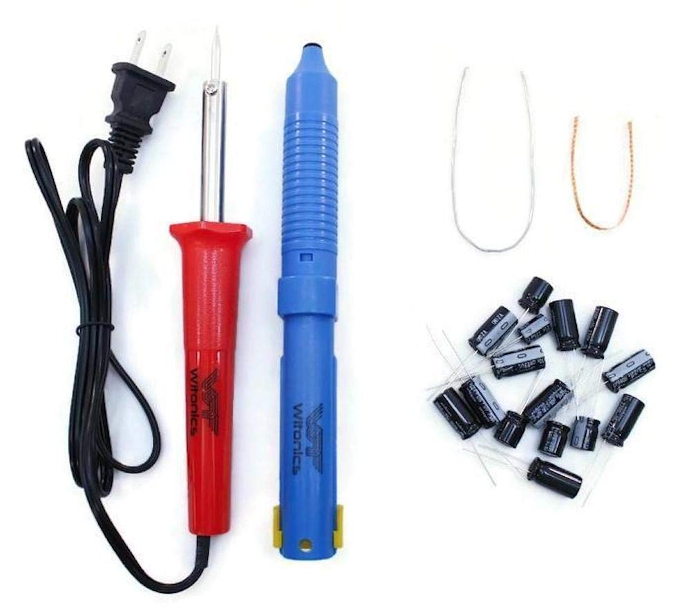 Polaroid FLM-3701 Capacitor Replacement Kit with Soldering Tools - DIY Repair Kit for Vintage Camera & Electronics Maintenance