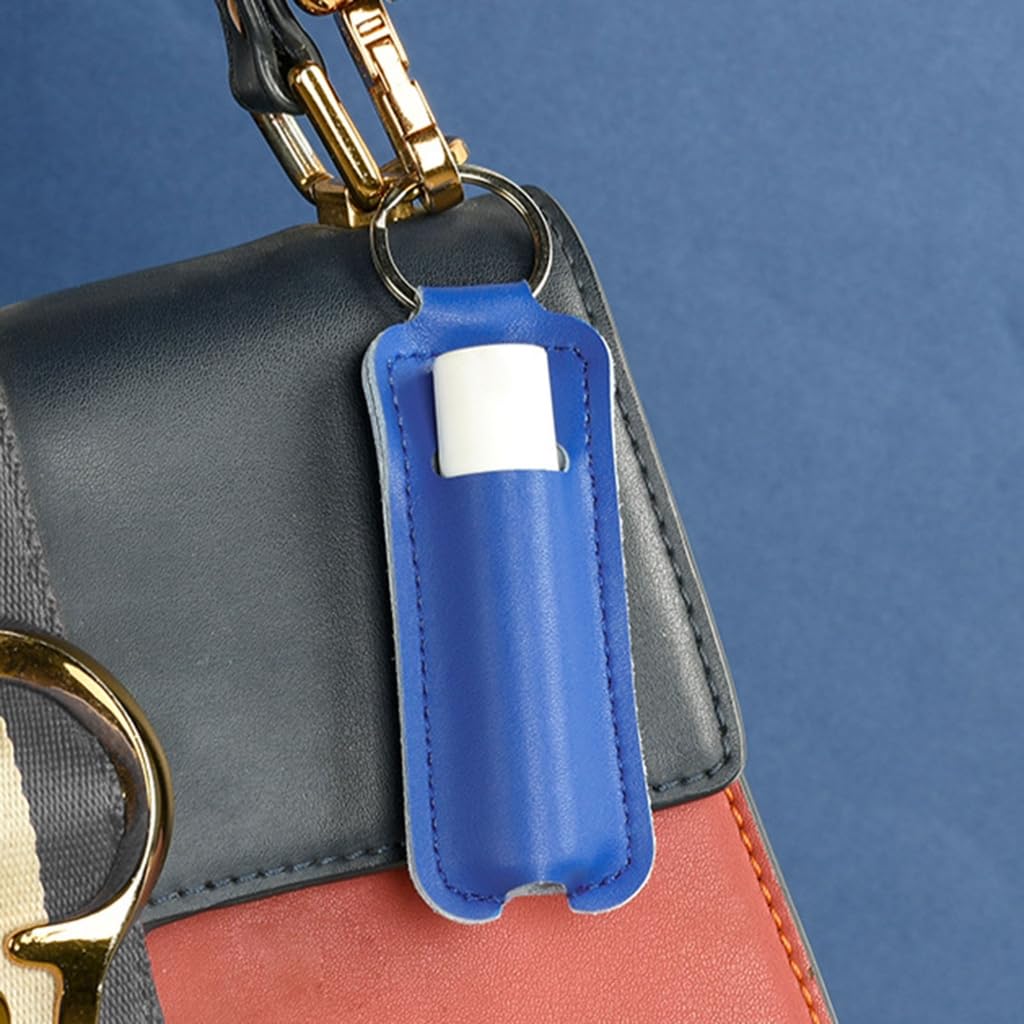 Lip Balm Holder Keychain - Portable Lipstick & Gloss Organizer with Keyring for Women - Perfect for Backpack, Purse & Travel Accessories
